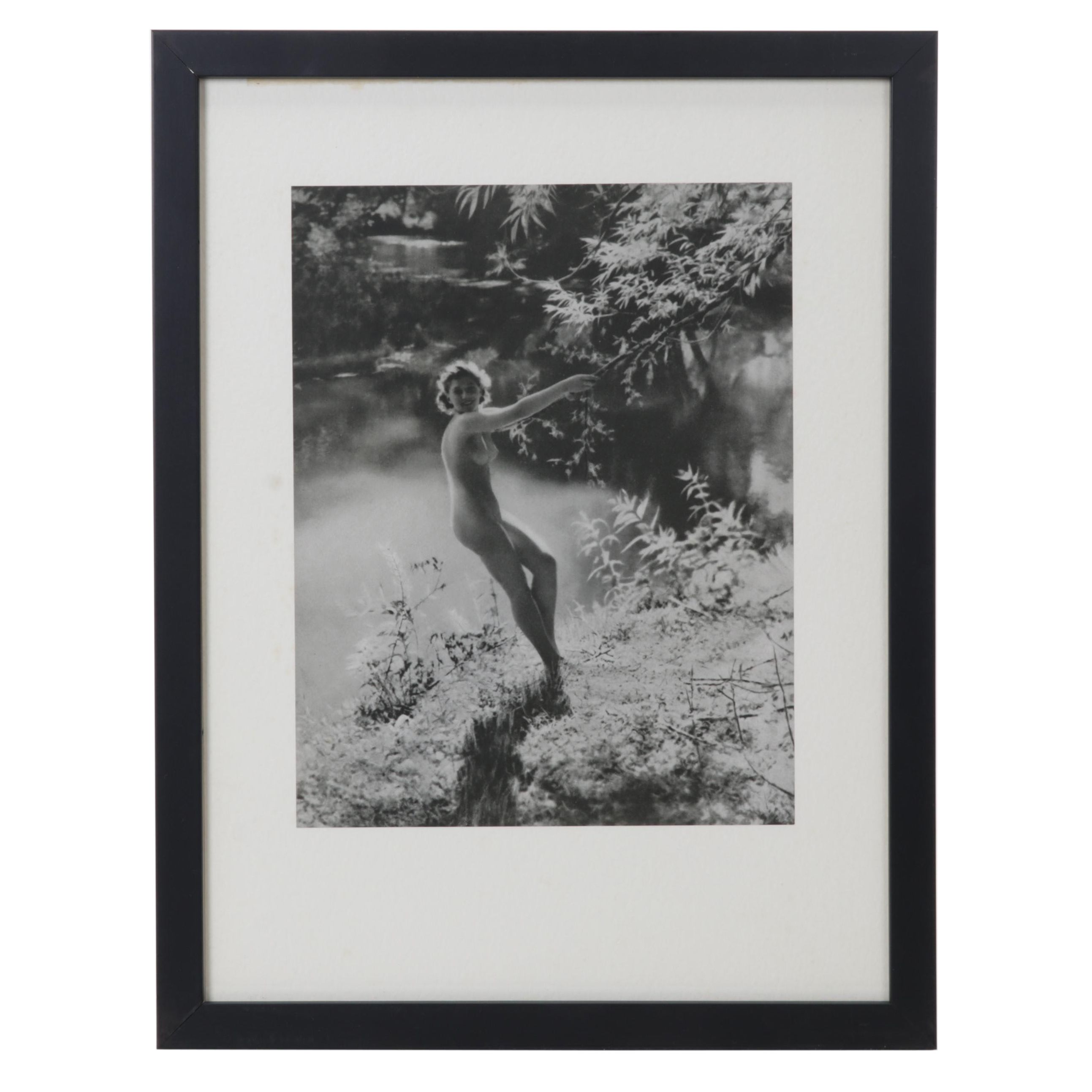 Carl Semon Female Nude Portrait Halftone From "Das Deutsche Aktwerk," Circa 1940