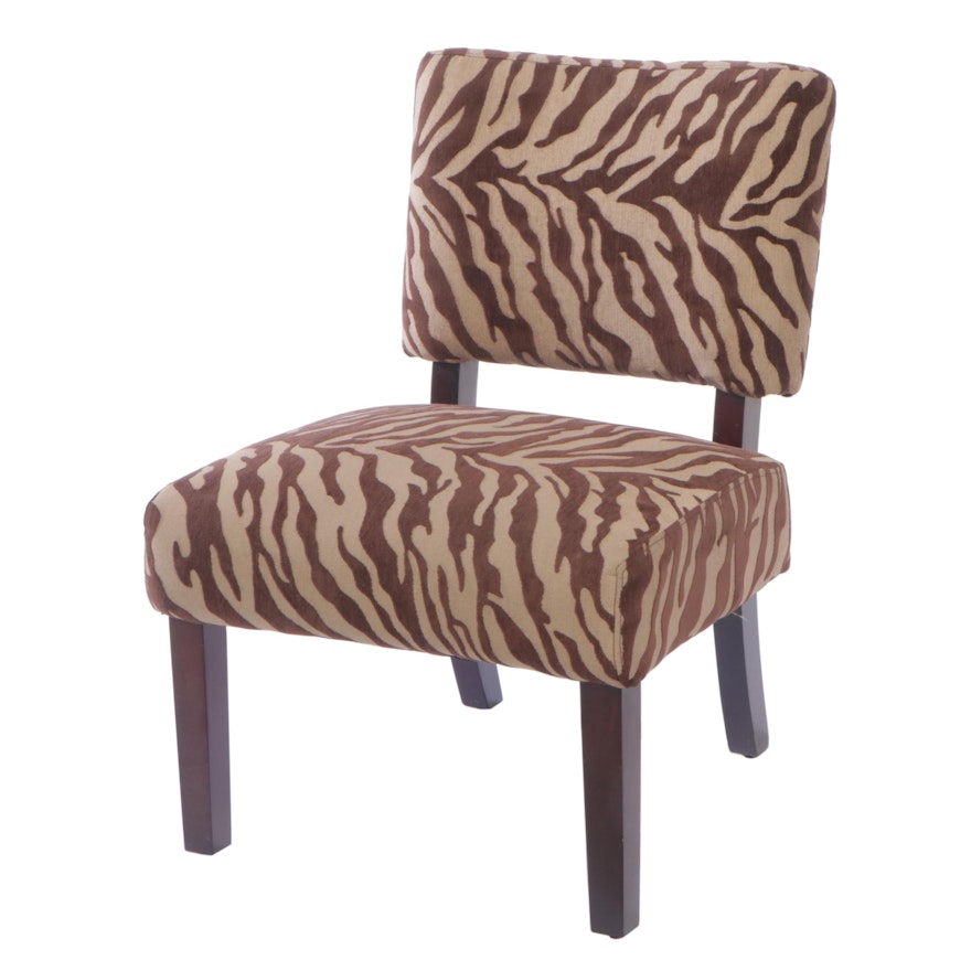 Office Star Products Zebra-Patterned Slipper Chair