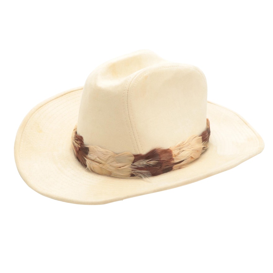 YA Longhorn Faux Suede Western Hat