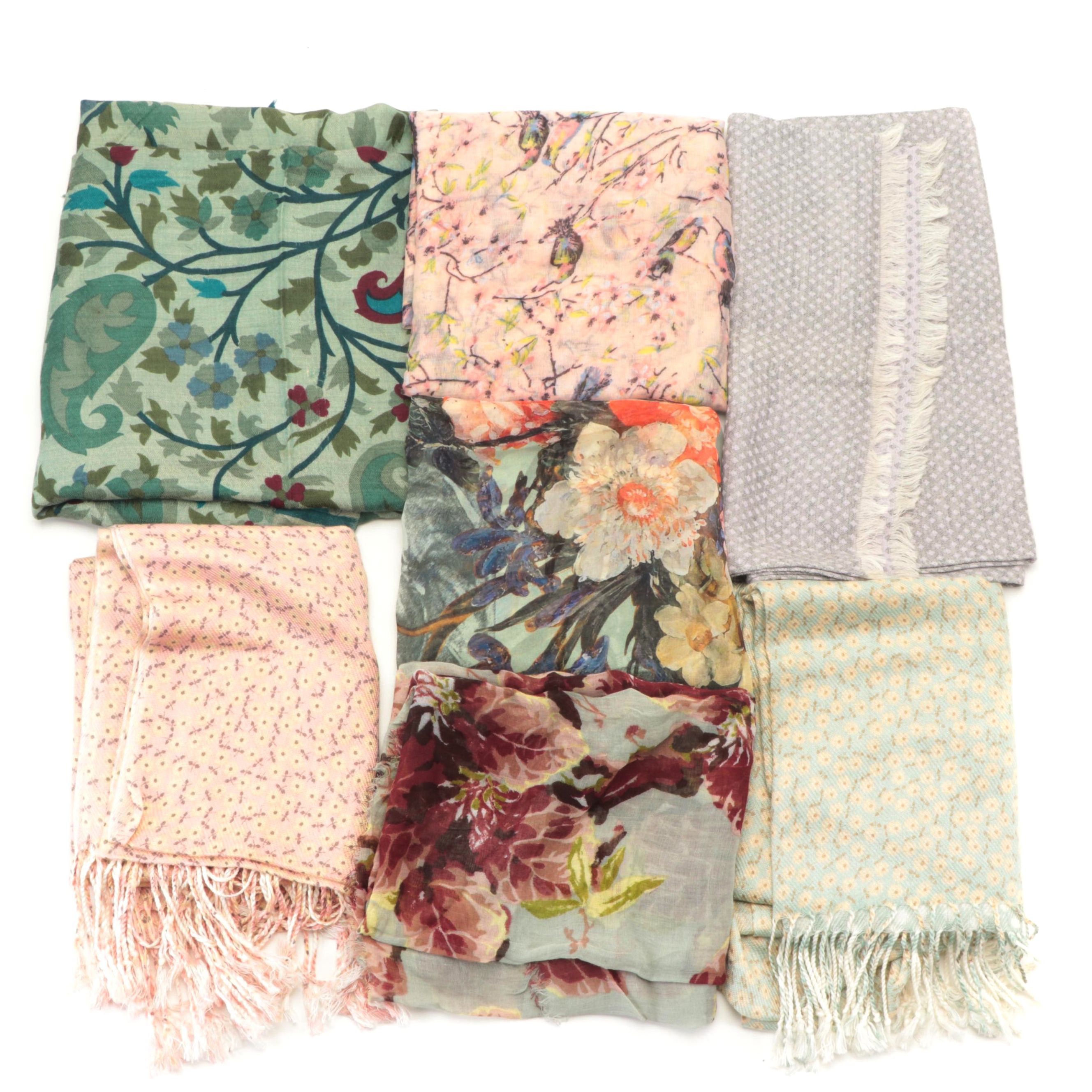 Silk and Other Fringe Sheer Scarves