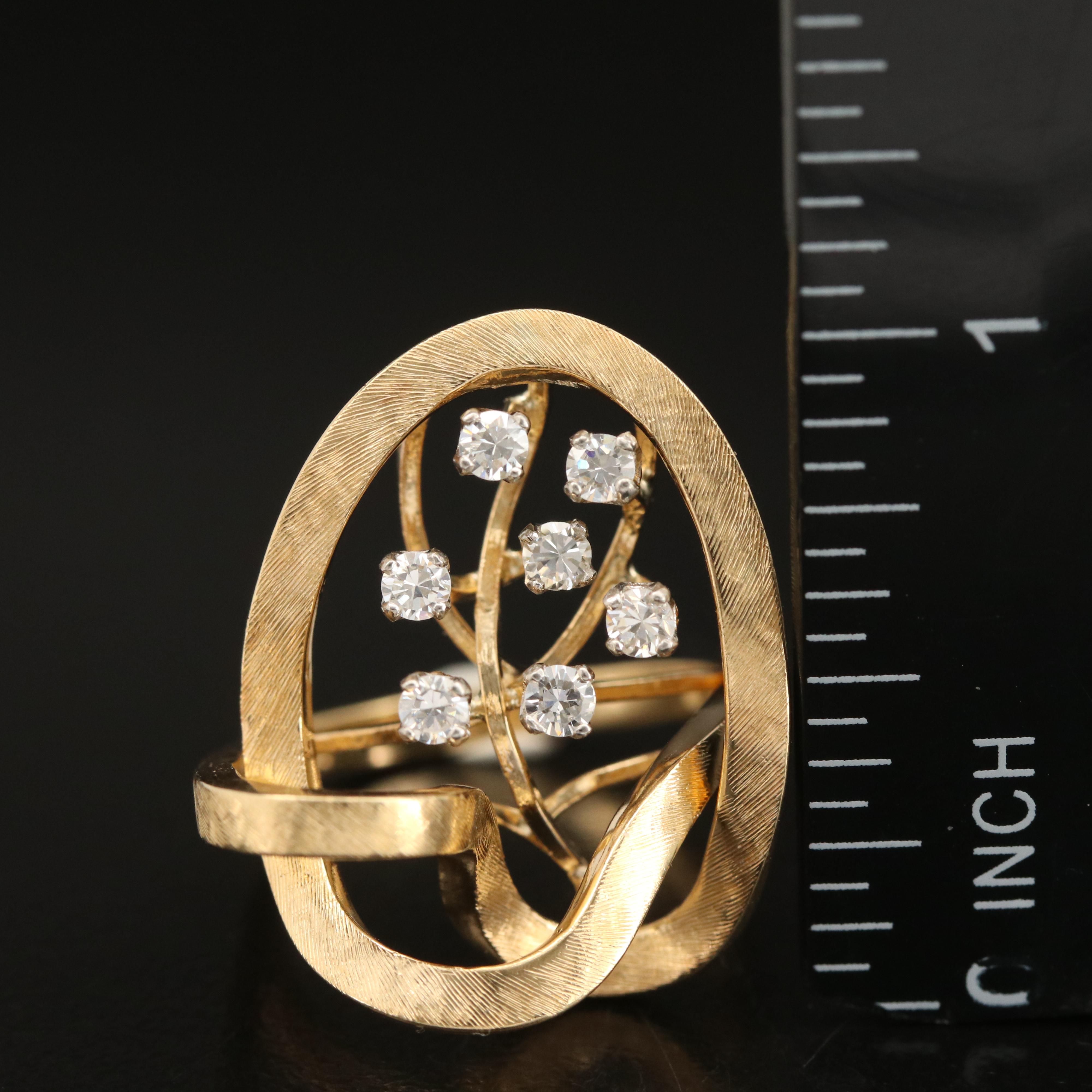 18K 0.35 CTW Diamond Spray Ring