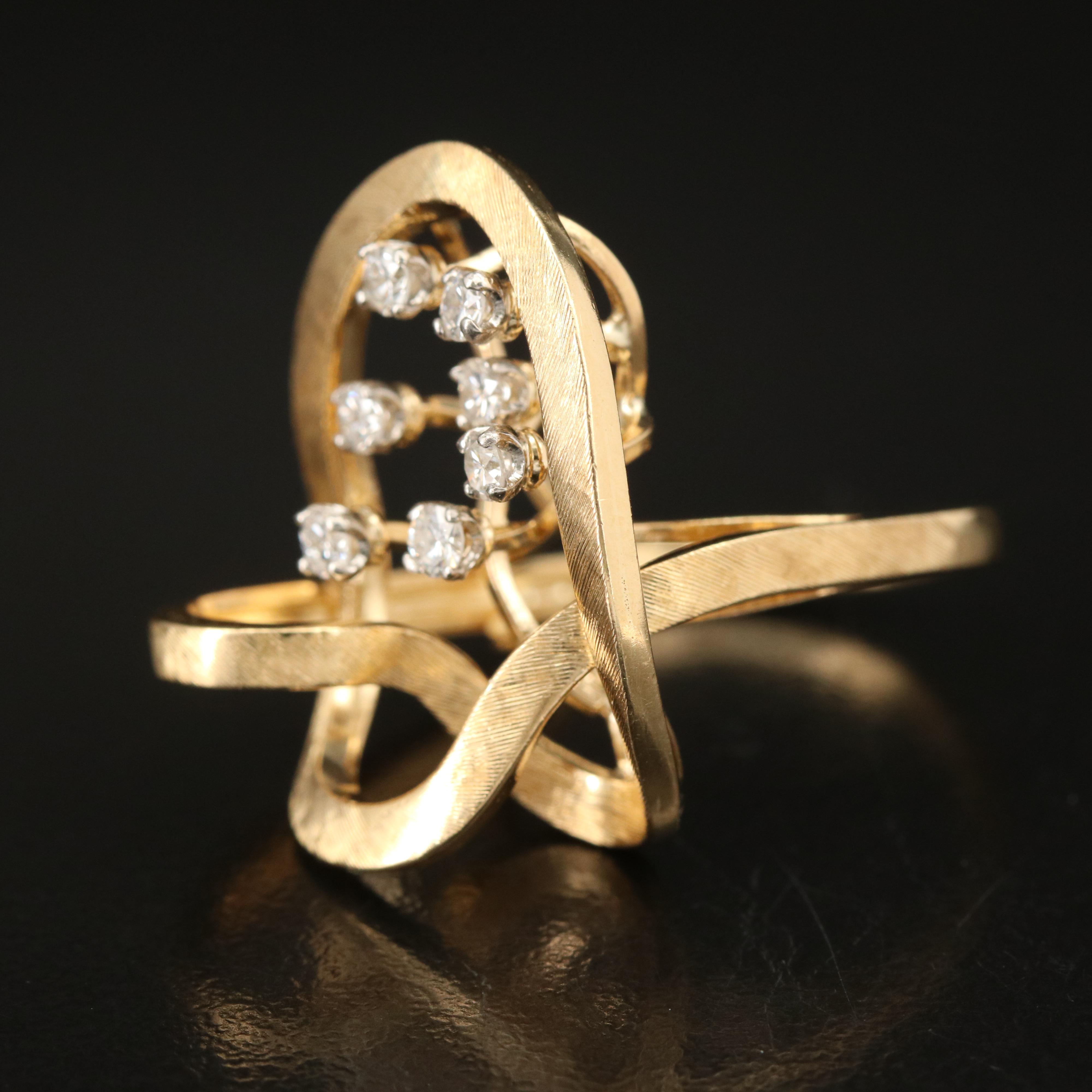 18K 0.35 CTW Diamond Spray Ring