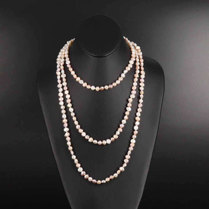 Endless Pearl Rope Necklace