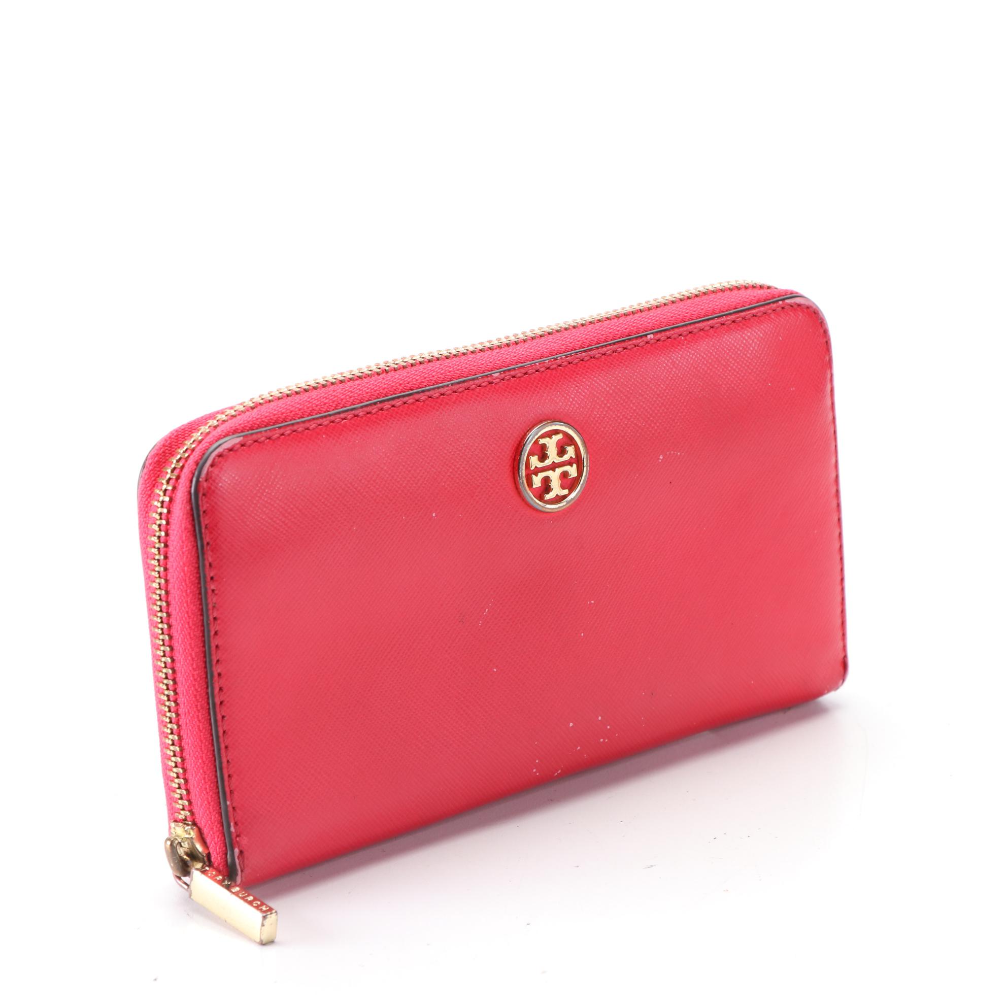 Tory Burch Zip-Around Wallet in Saffiano Leather