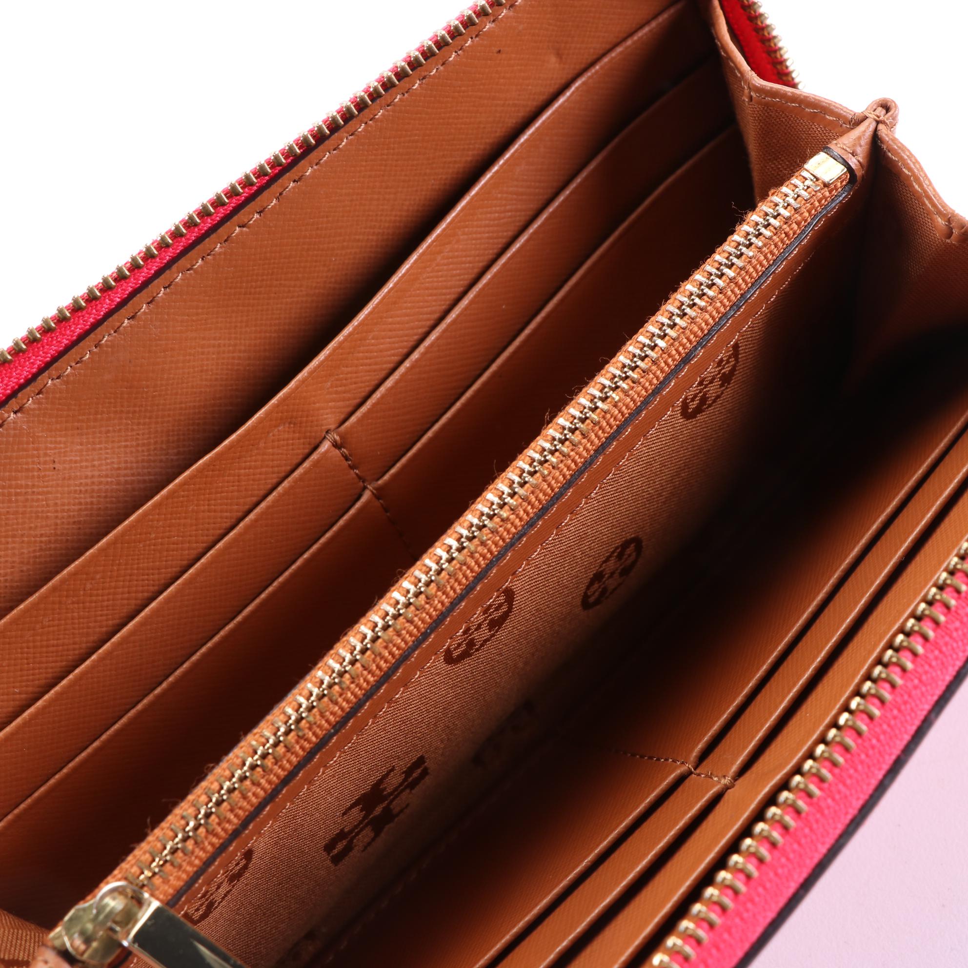 Tory Burch Zip-Around Wallet in Saffiano Leather