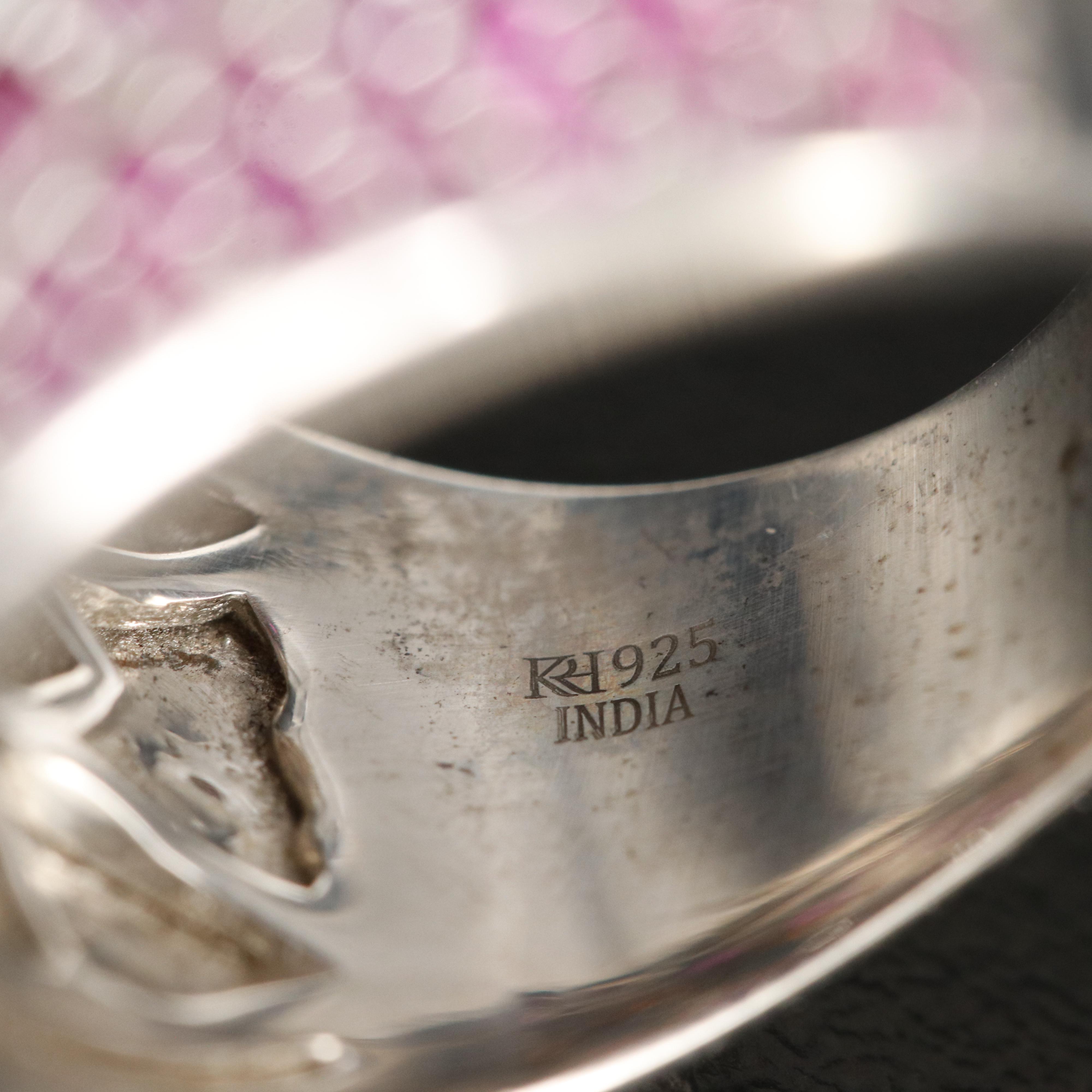 Sterling Turquoise, Ruby and Garnet Ring