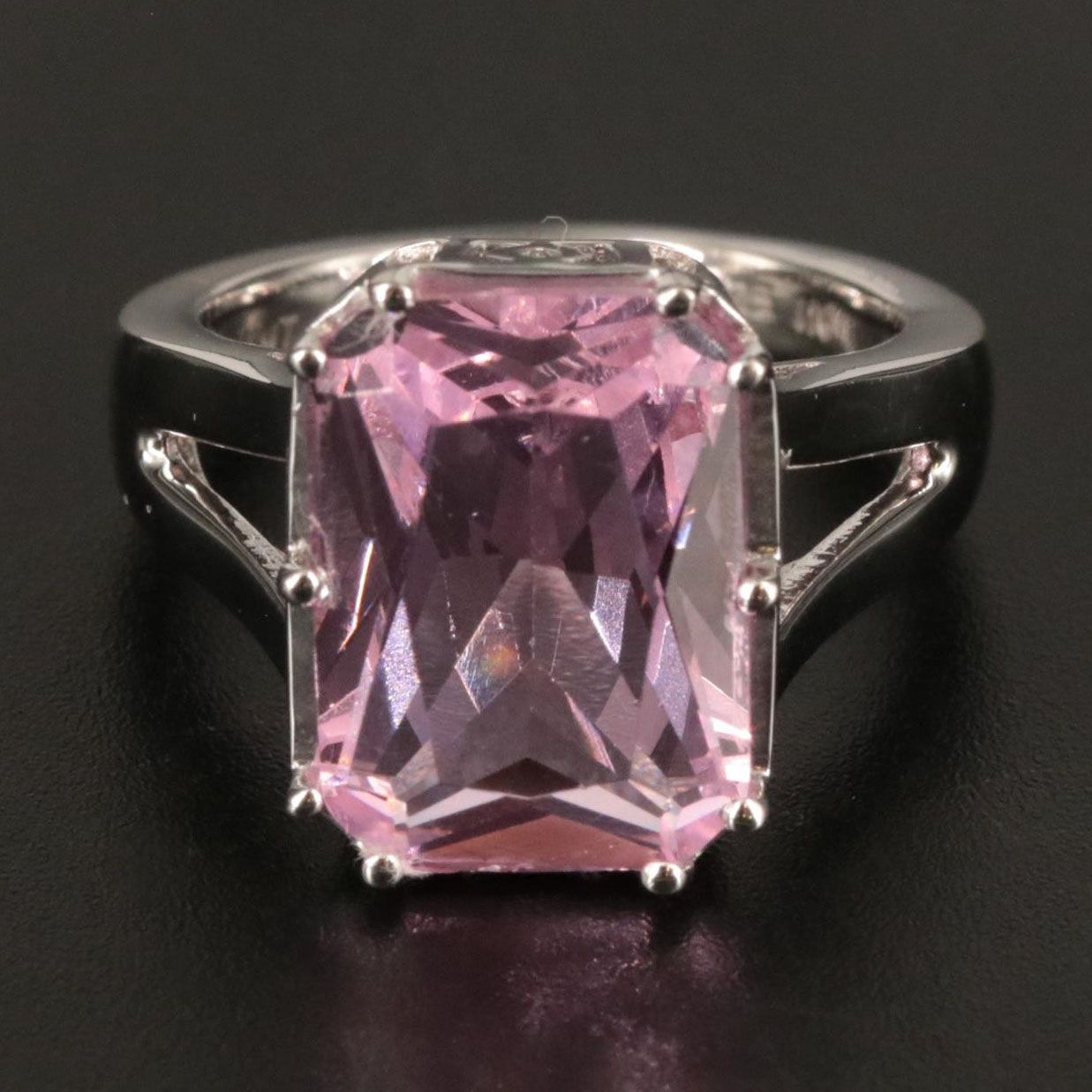 Sterling Pink Sapphire Ring