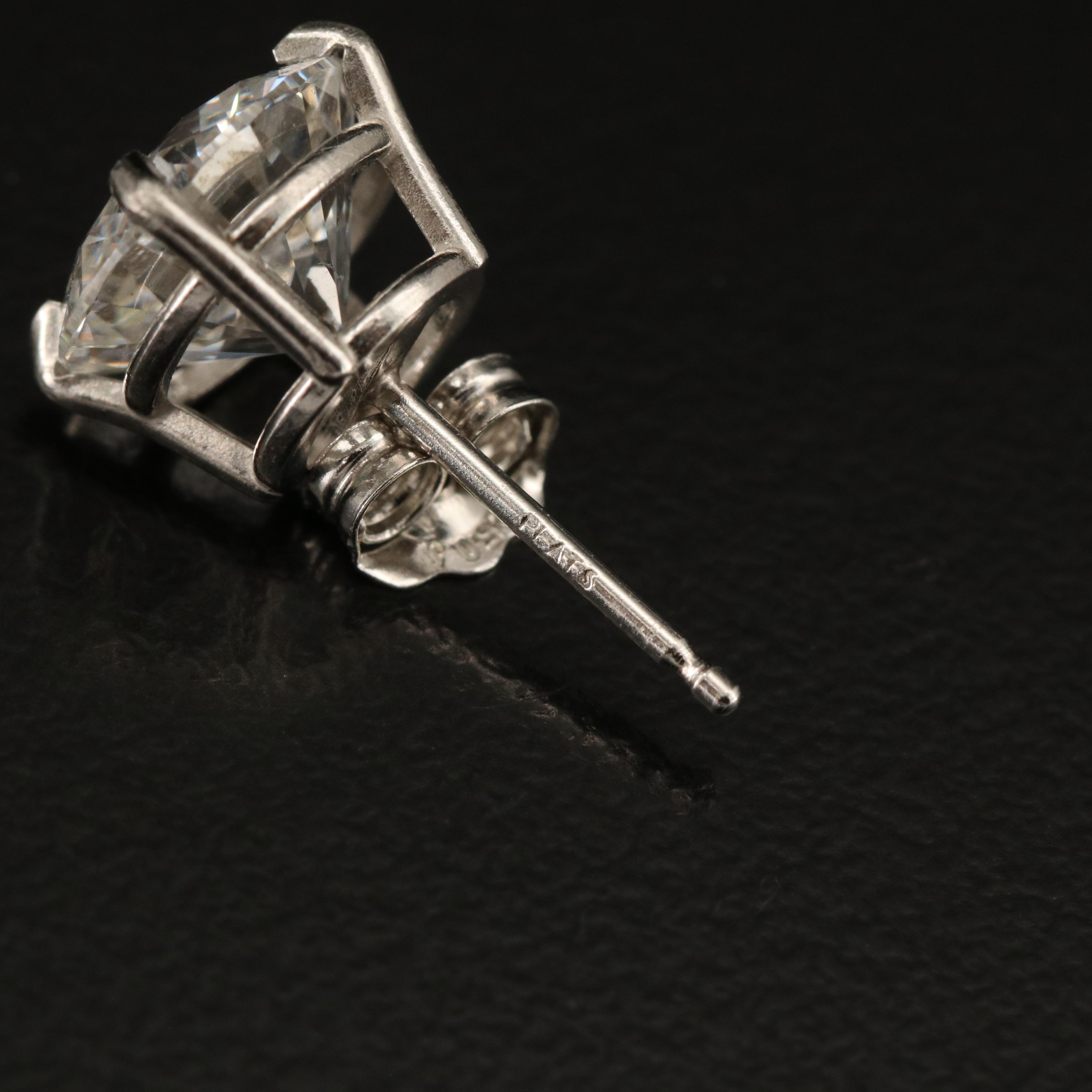 Platinum 4.00 CTW Lab Grown Diamond Stud Earrings with IGI Reports