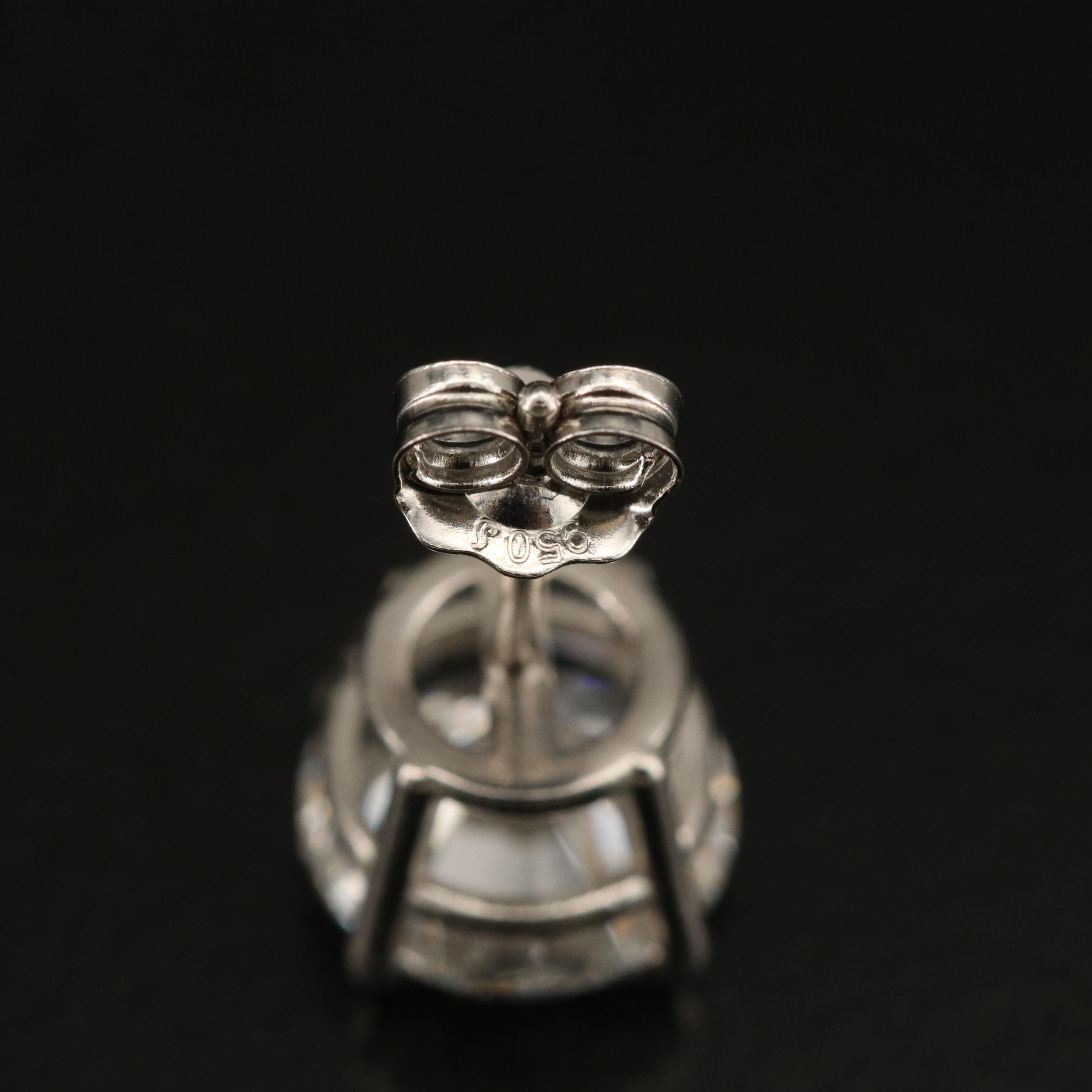 Platinum 4.00 CTW Lab Grown Diamond Stud Earrings with IGI Reports