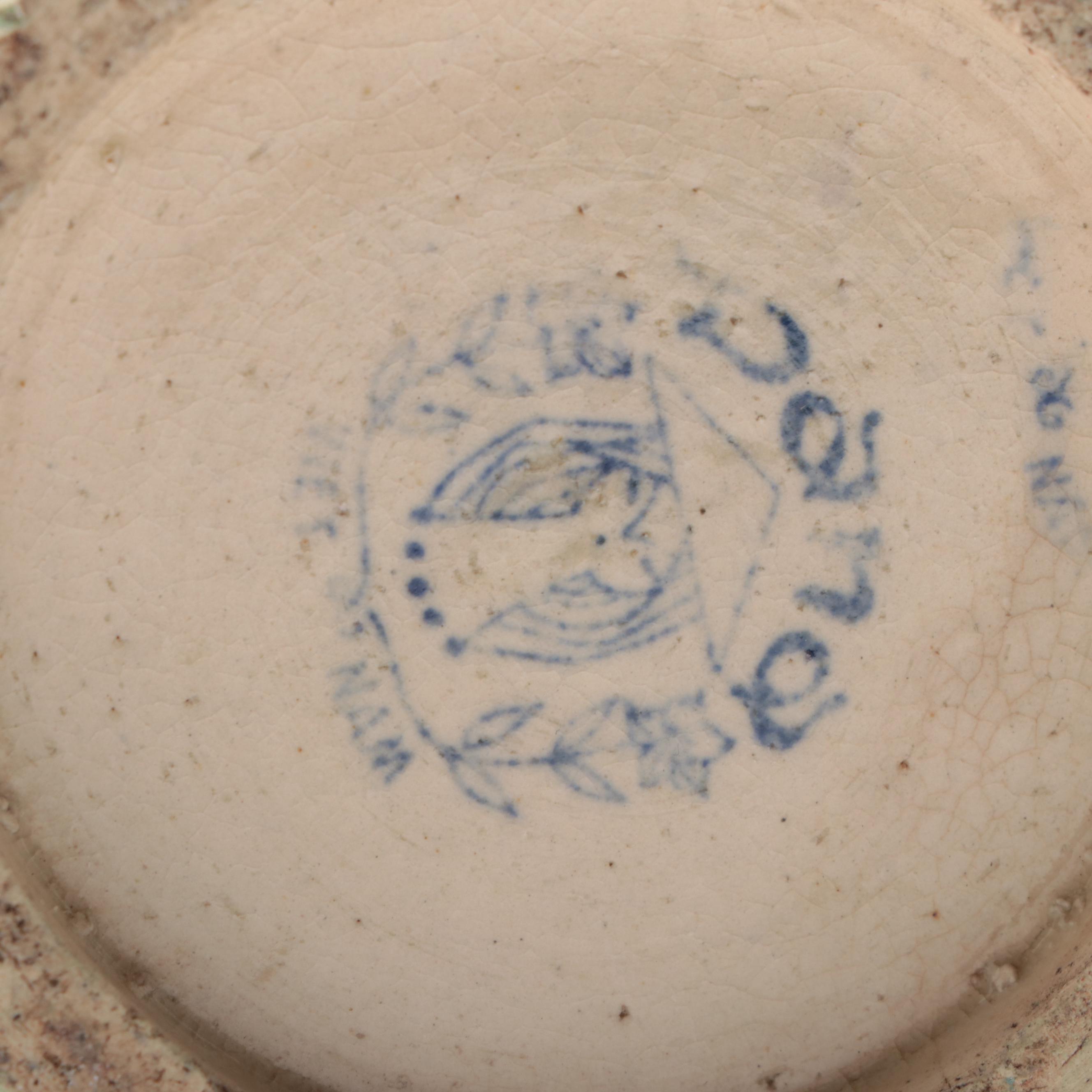 Chinese Terracotta Vase and Resin Guardian Lions with Vietnamese Pitcher