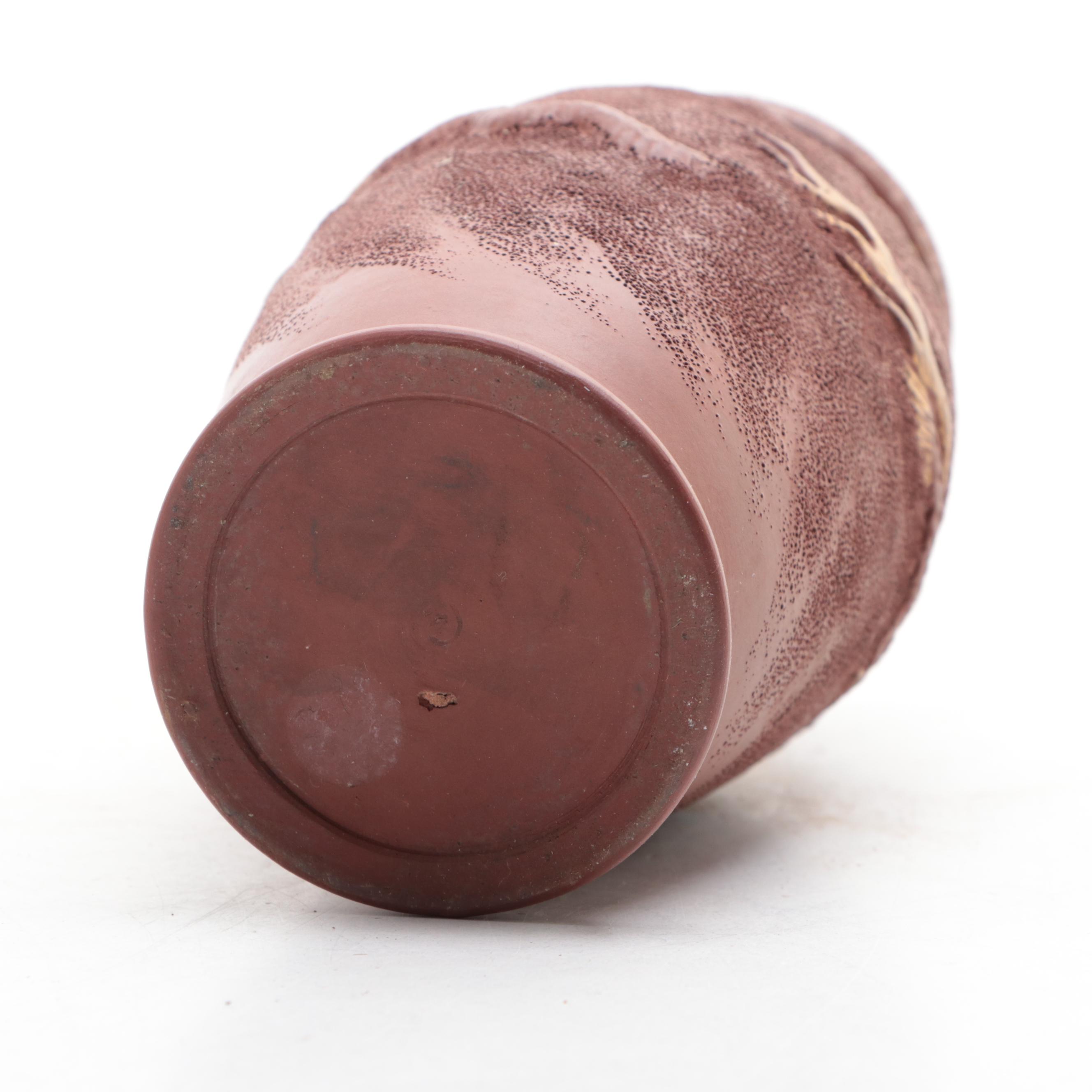 Chinese Terracotta Vase and Resin Guardian Lions with Vietnamese Pitcher