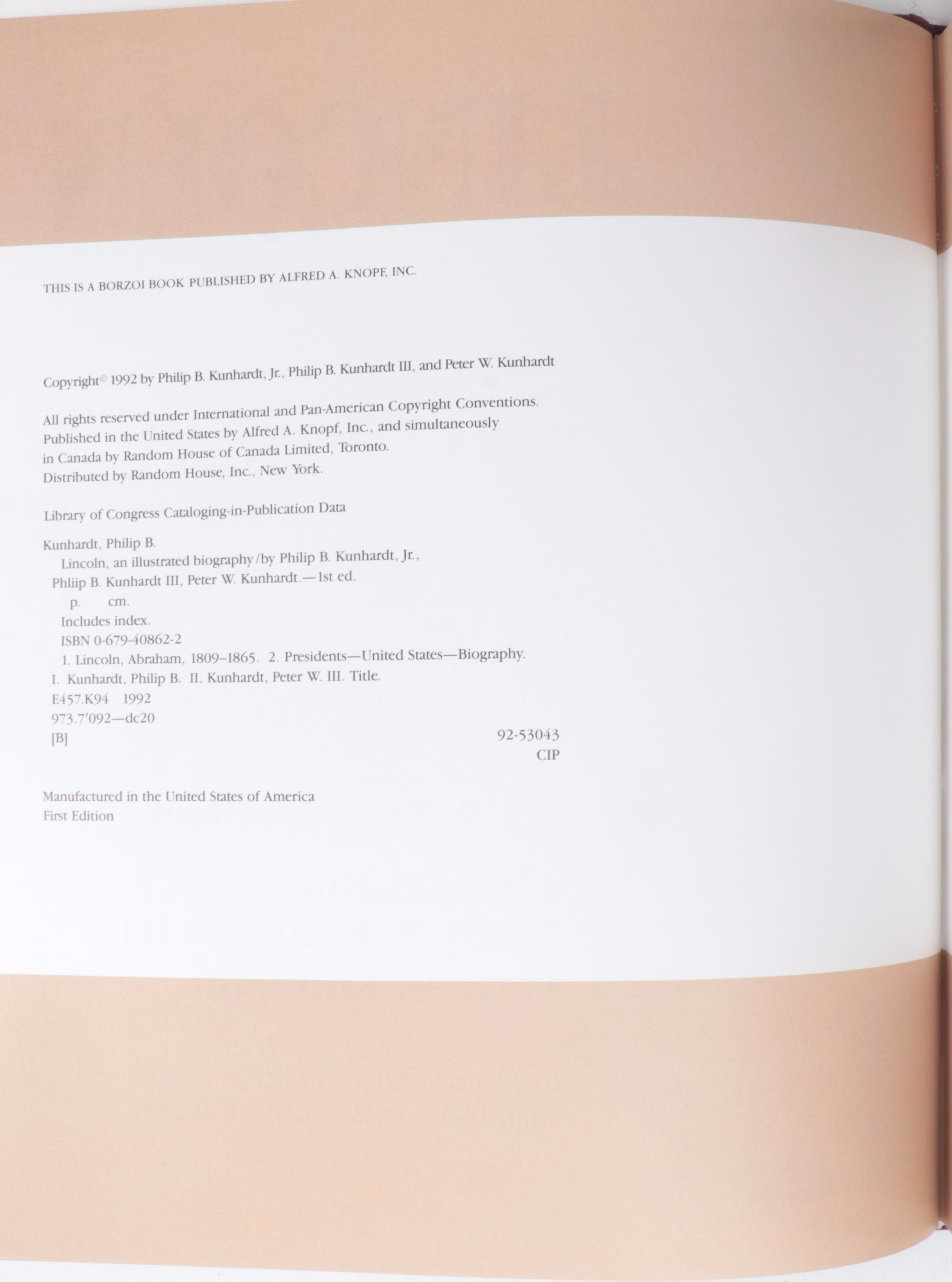 First Edition "Lincoln: An Illustrated Biography" and More Nonfiction Books