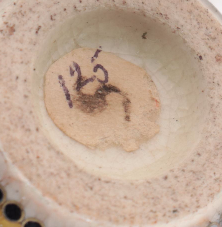 Chinese Cloisonne Enamel on Brass Vases With Cloisonne on Earthenware Vase