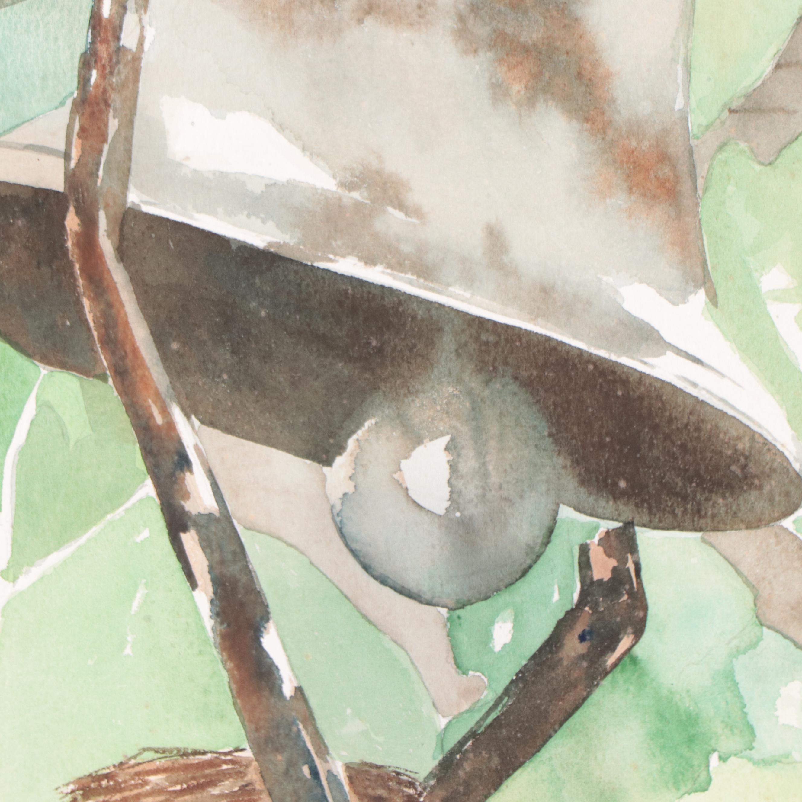 Susan Grier Watercolor Painting of Bell, Late 20th Century