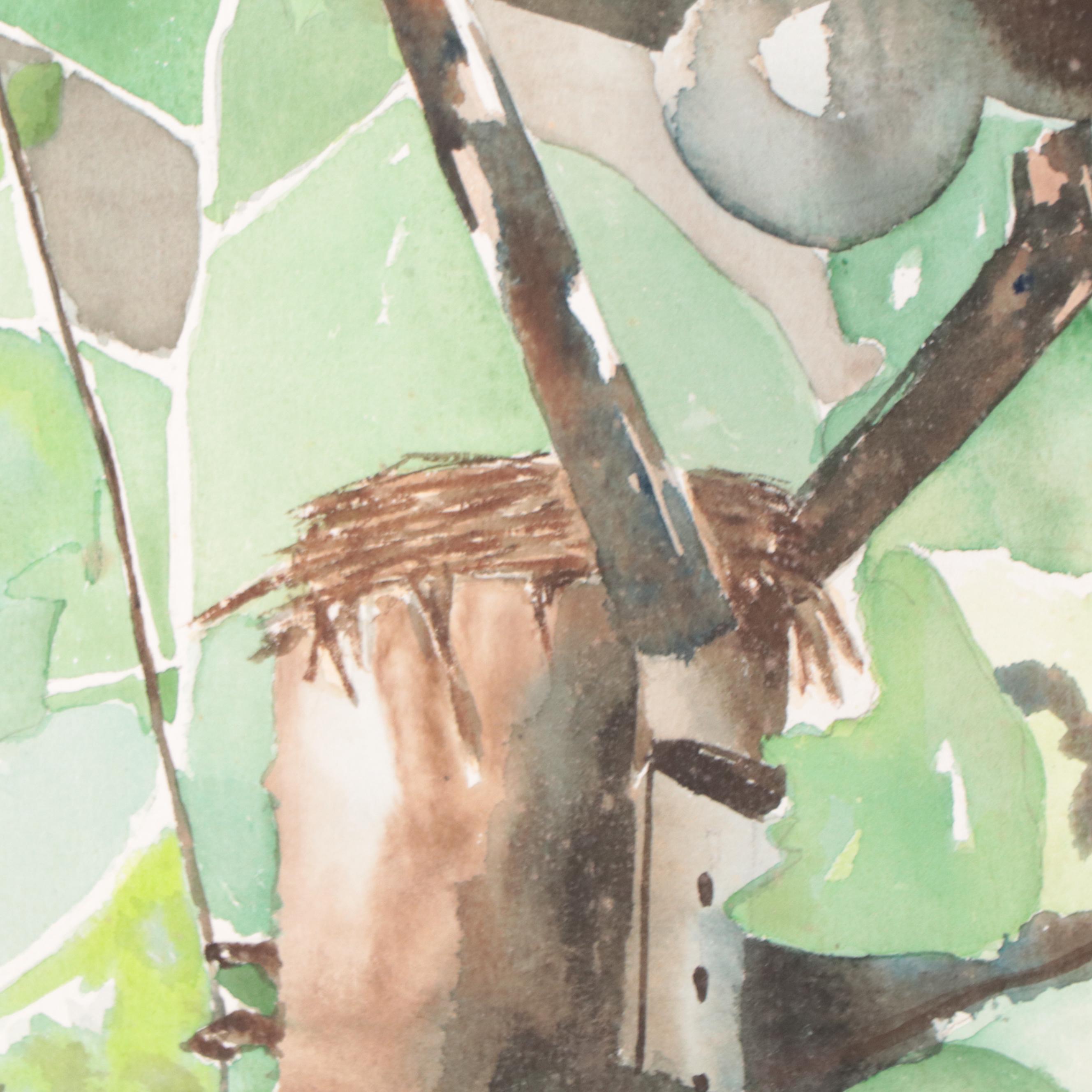 Susan Grier Watercolor Painting of Bell, Late 20th Century