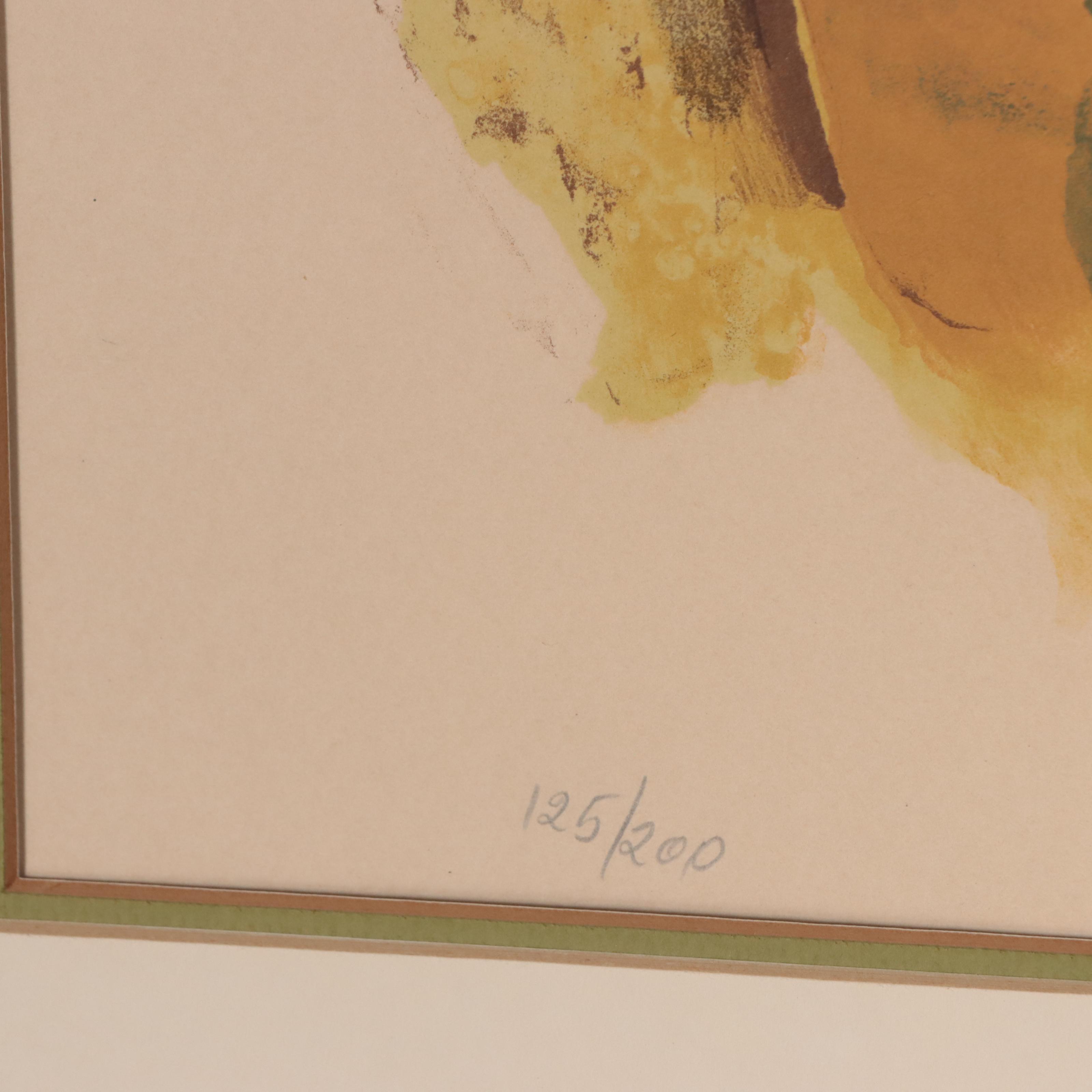 Sandu Liberman Lithograph "Two Boys"