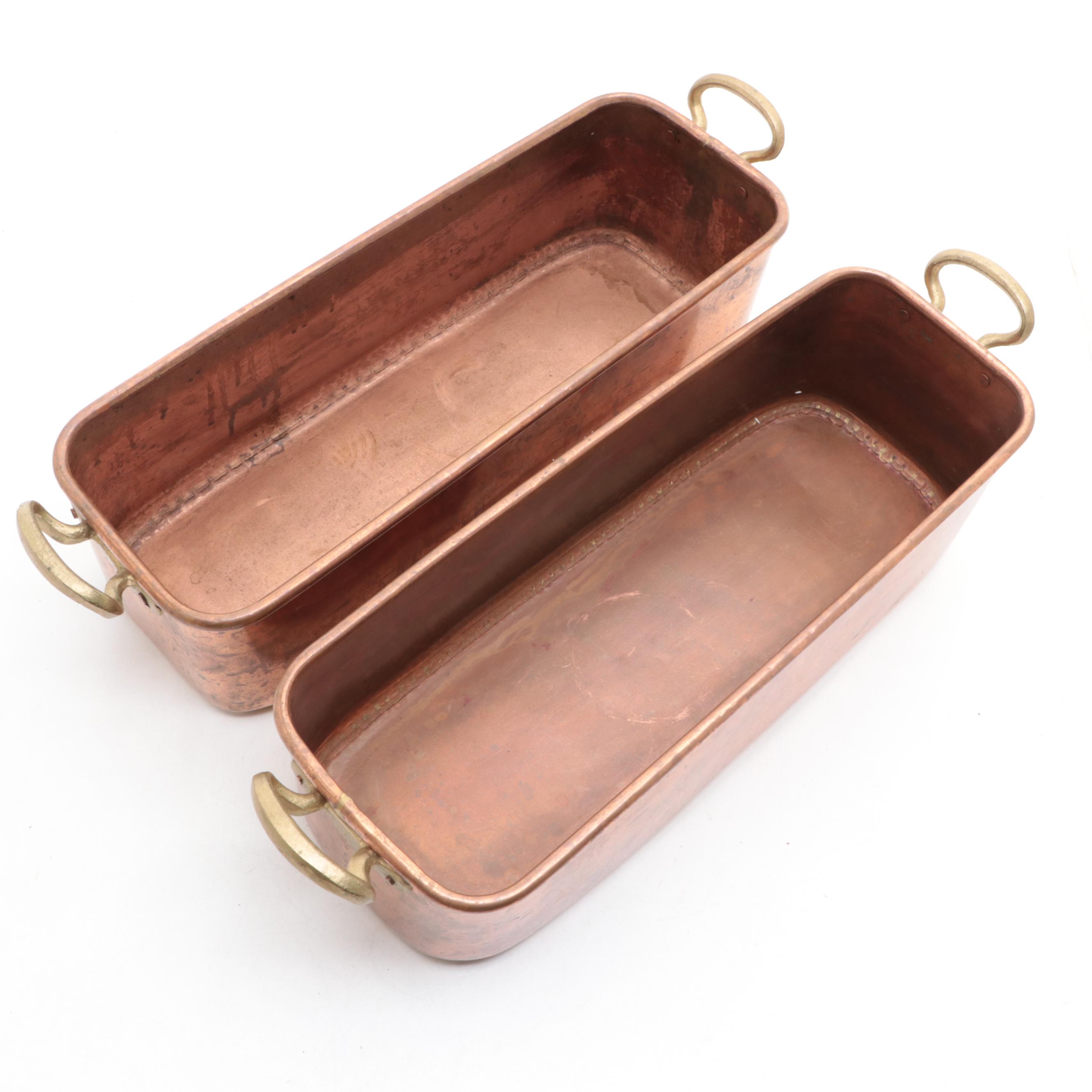 Copper Fish Poacher Pans, 20th Century