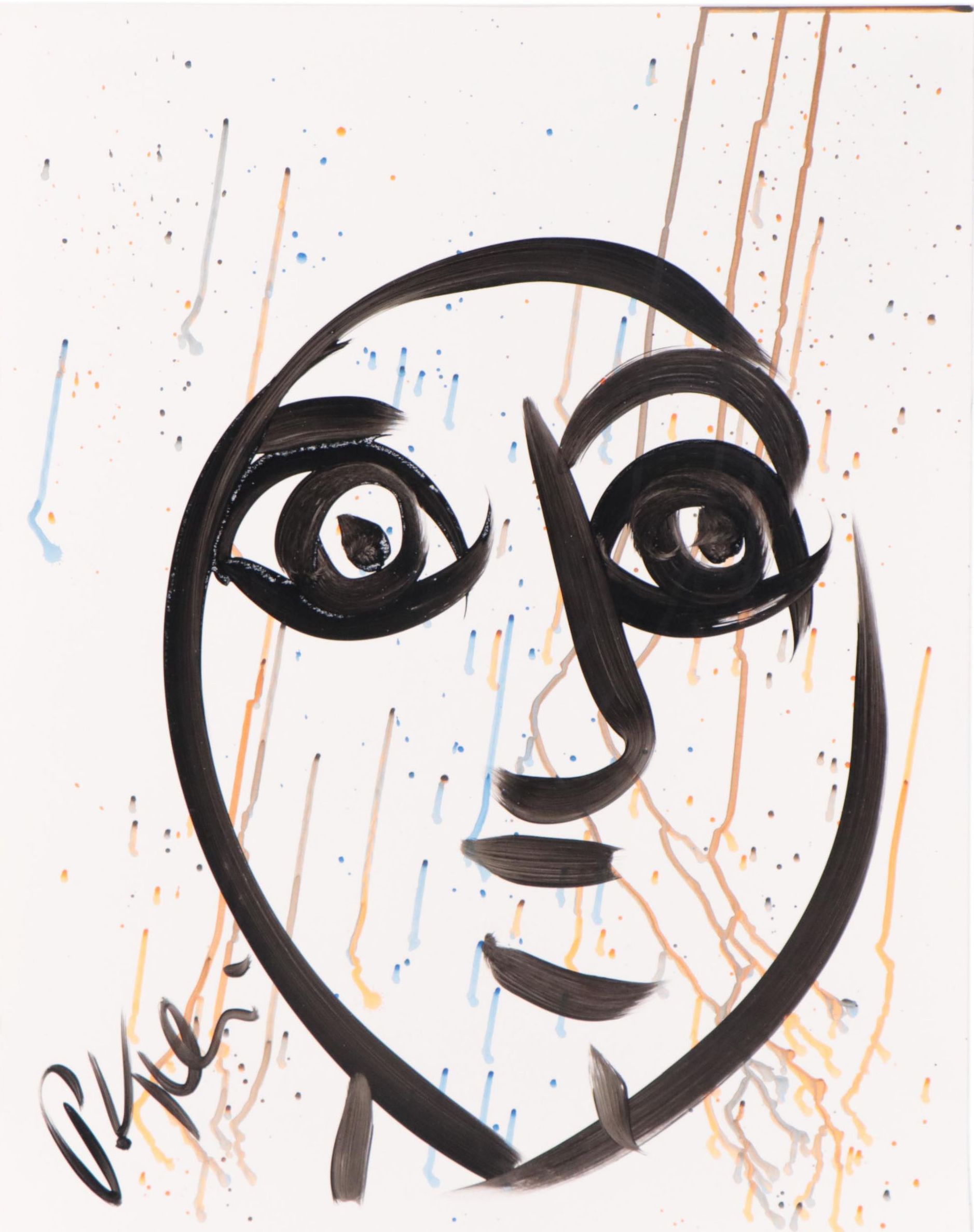 Peter Keil Abstract Portrait Acrylic Painting