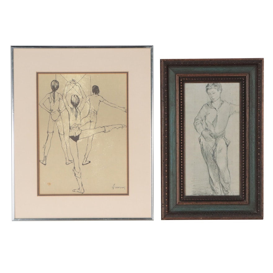 Figurative Offset Lithograph and Lithograph