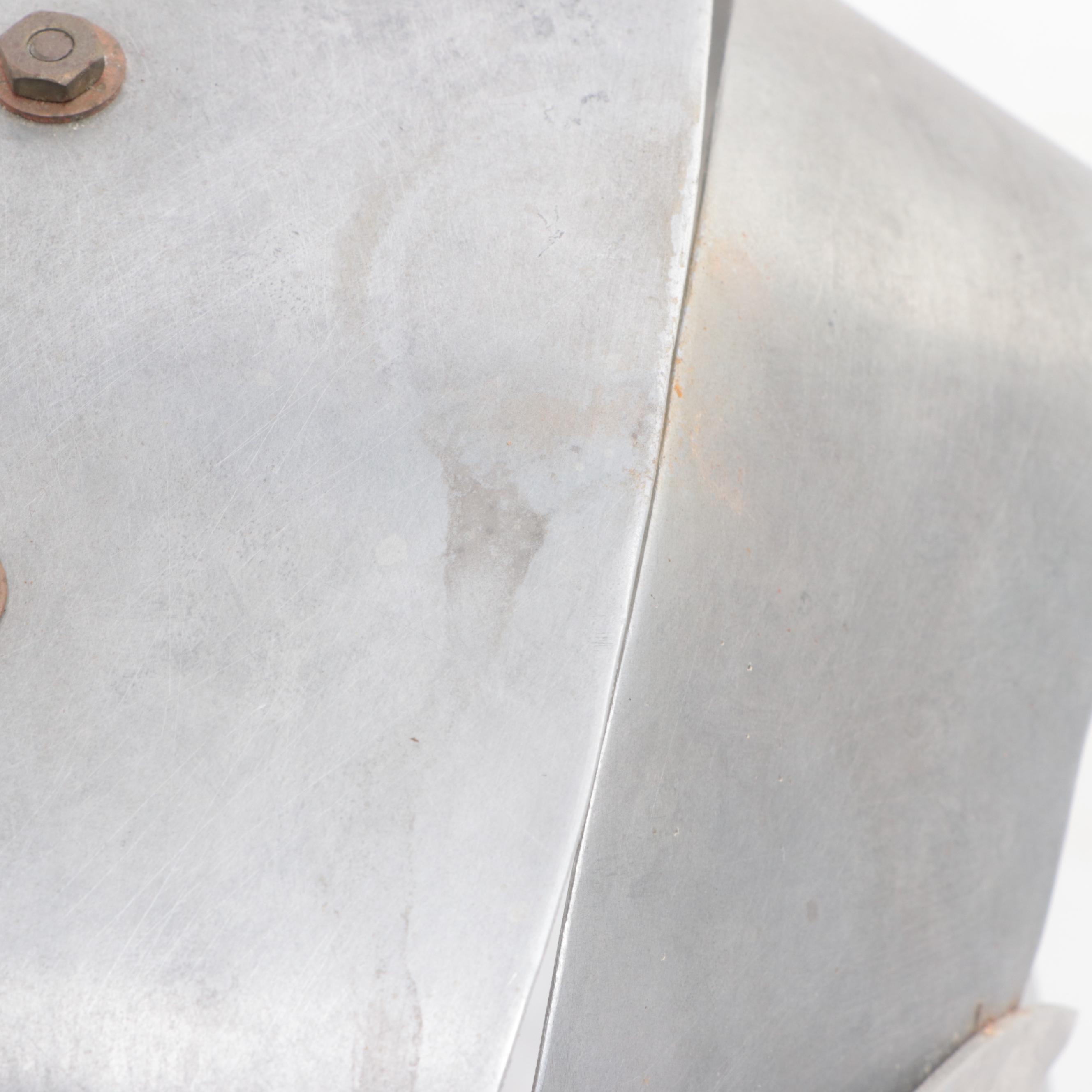 Plague Doctor Steampunk Style Metal and Leather Helmet with Stand