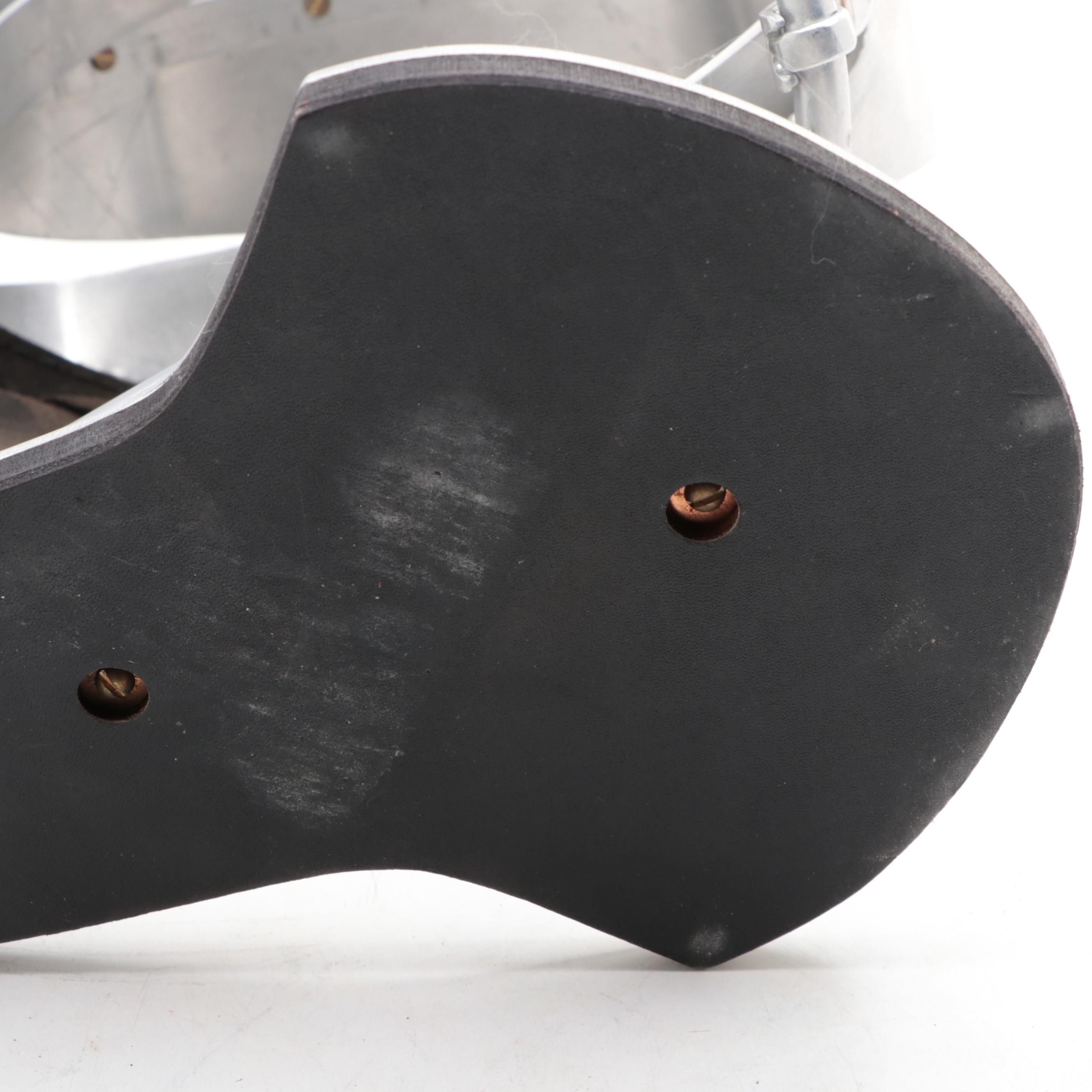 Plague Doctor Steampunk Style Metal and Leather Helmet with Stand