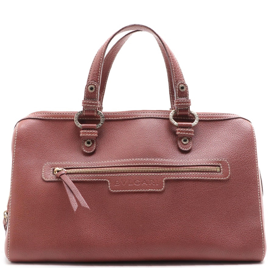 BVLGARI Satchel in Grained Leather