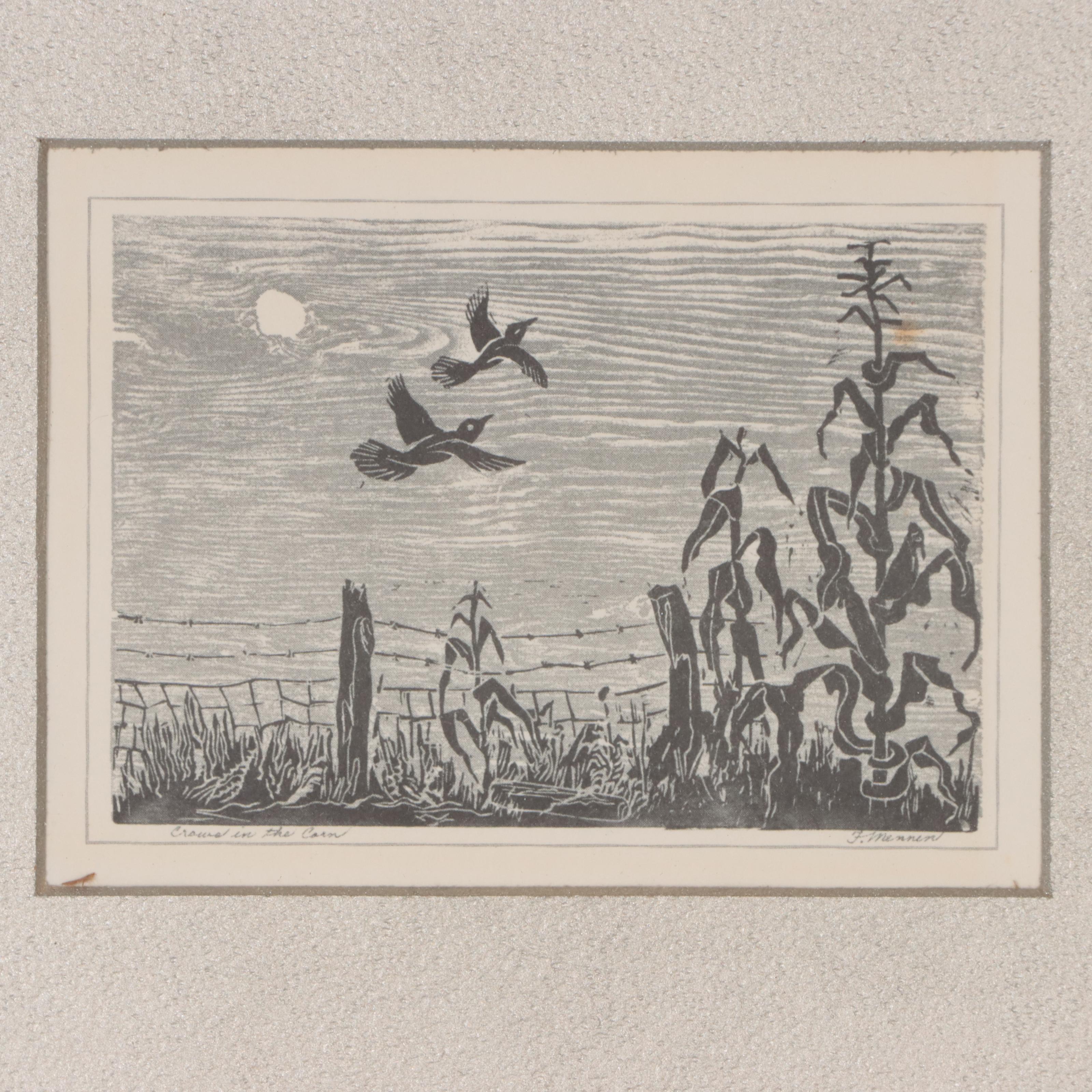 Halftones After Fannie Rebecca Mennen Including "Crows in the Corn"