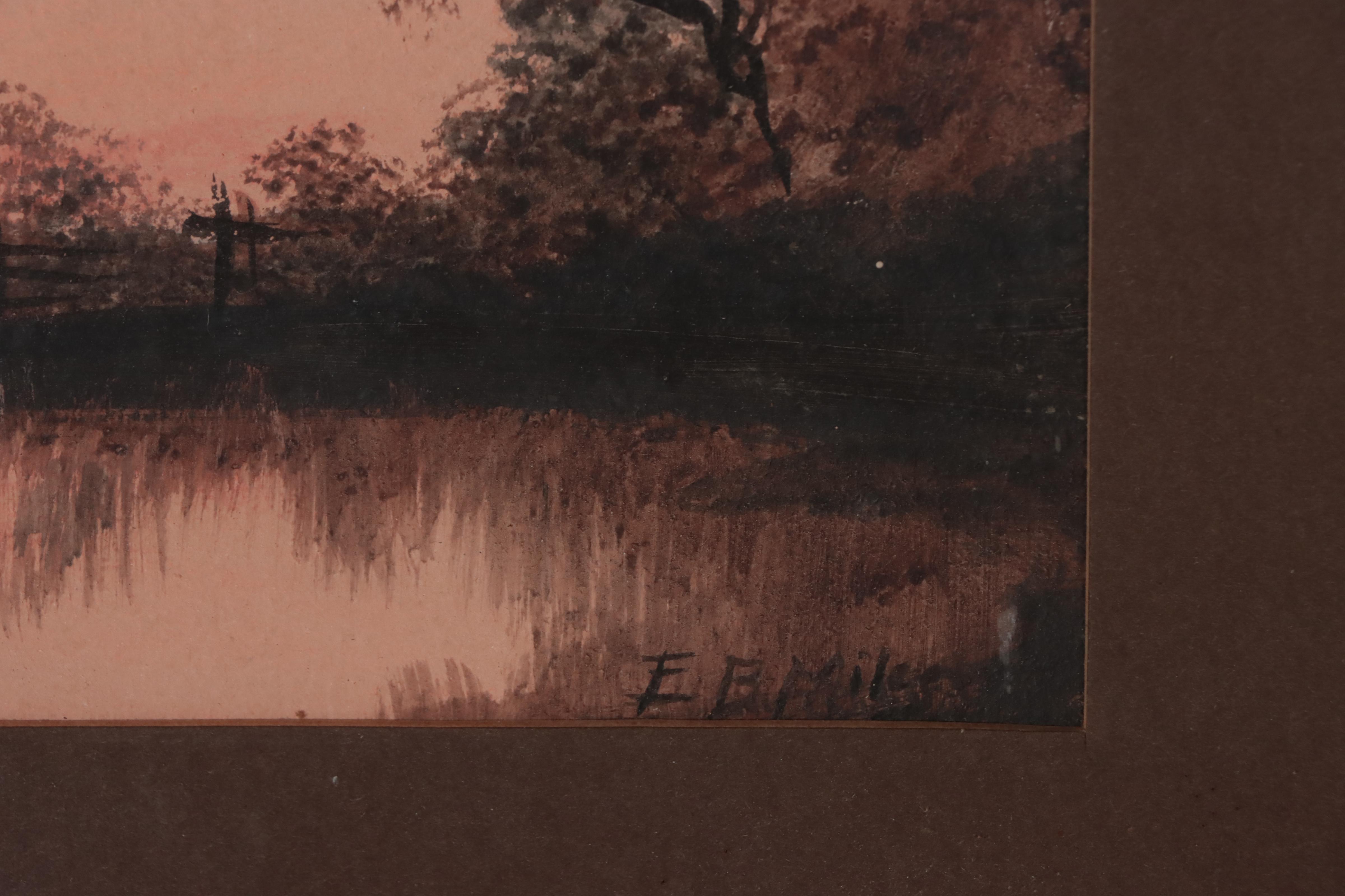 E. B. Miles Landscape Watercolor Paintings, Wallace Nutting Photograph