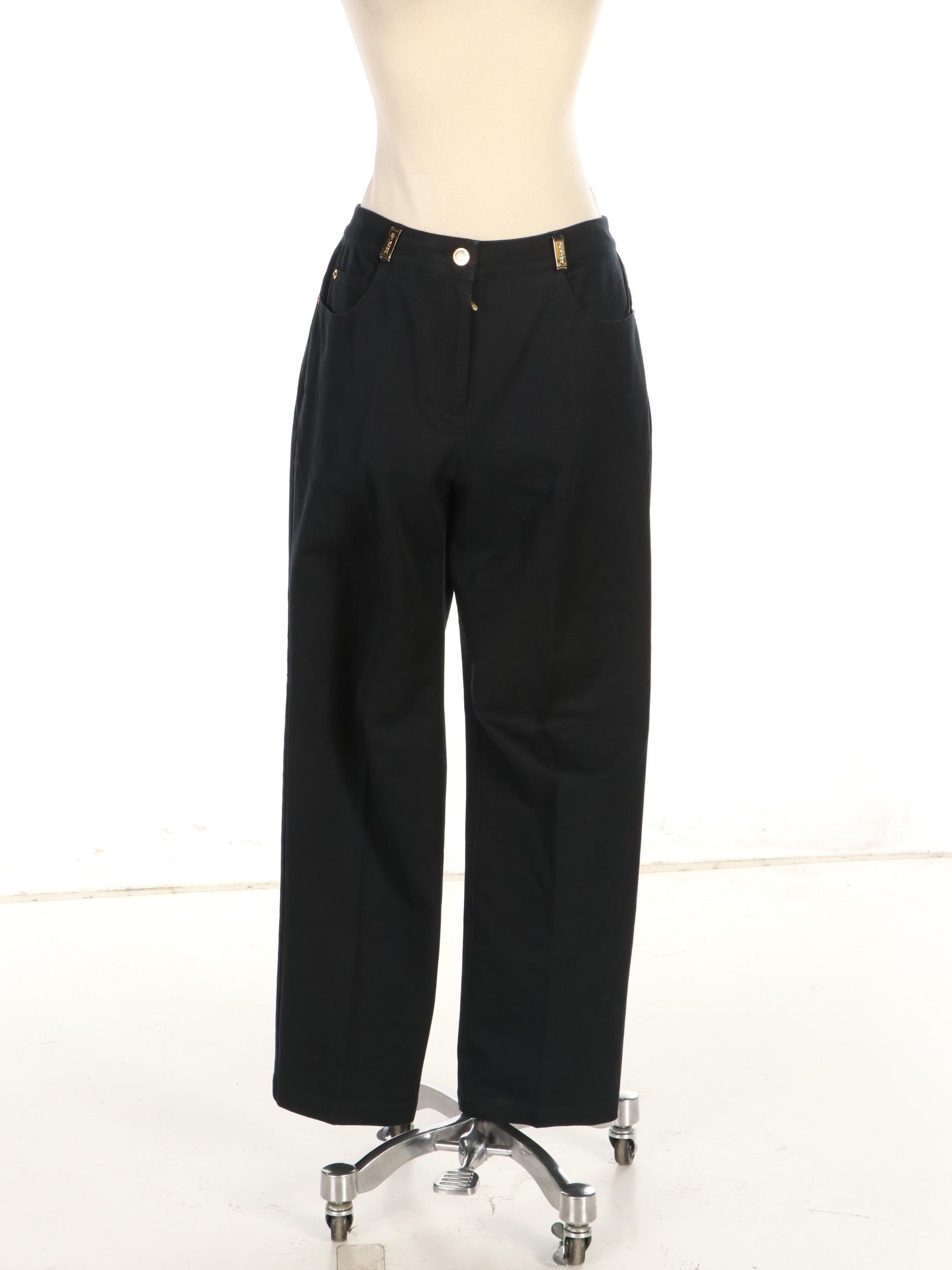 St. John Sport Sweater in Open Knit and Five Pocket Pants