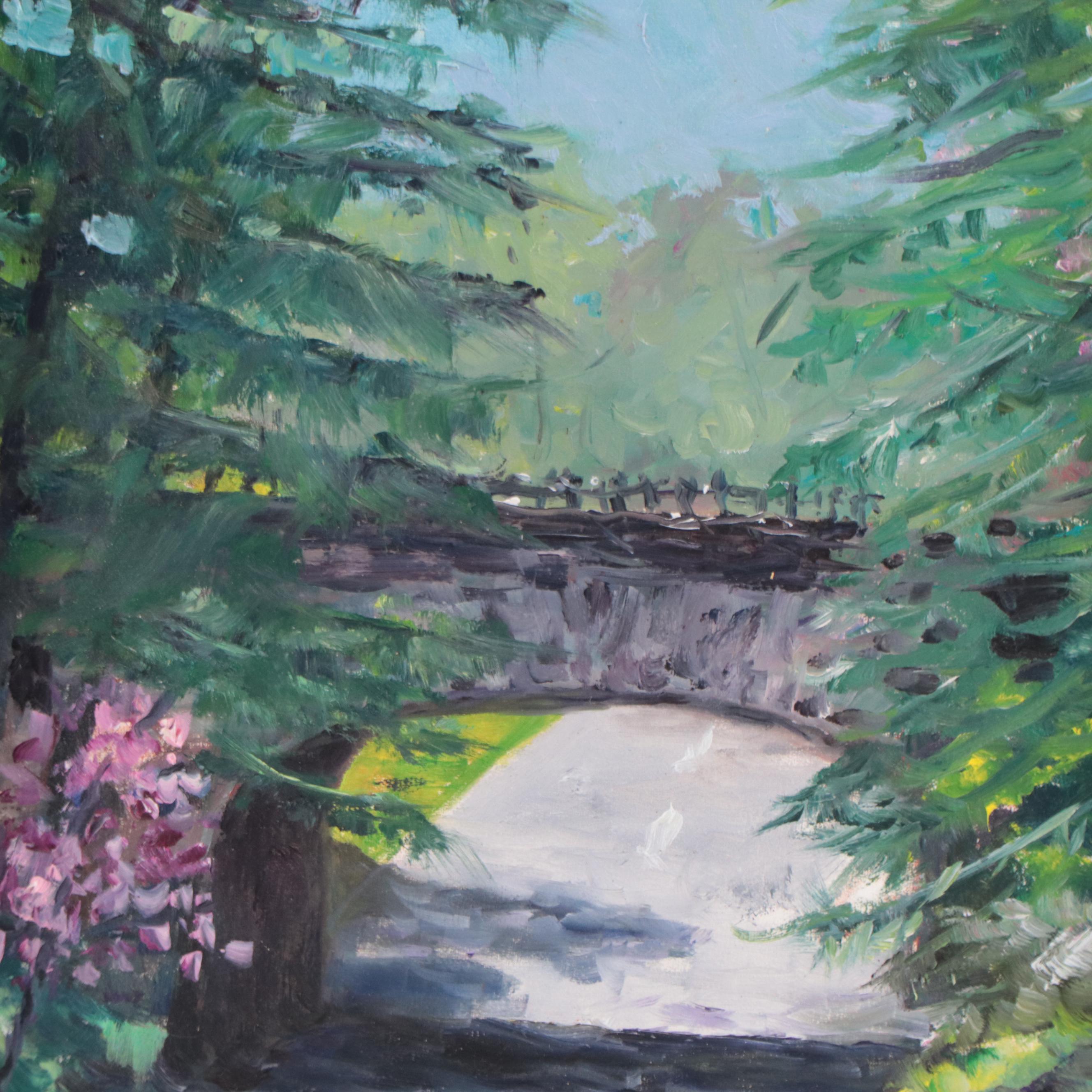 Susan Grier Oil Painting "Spring Grove," 21st Century