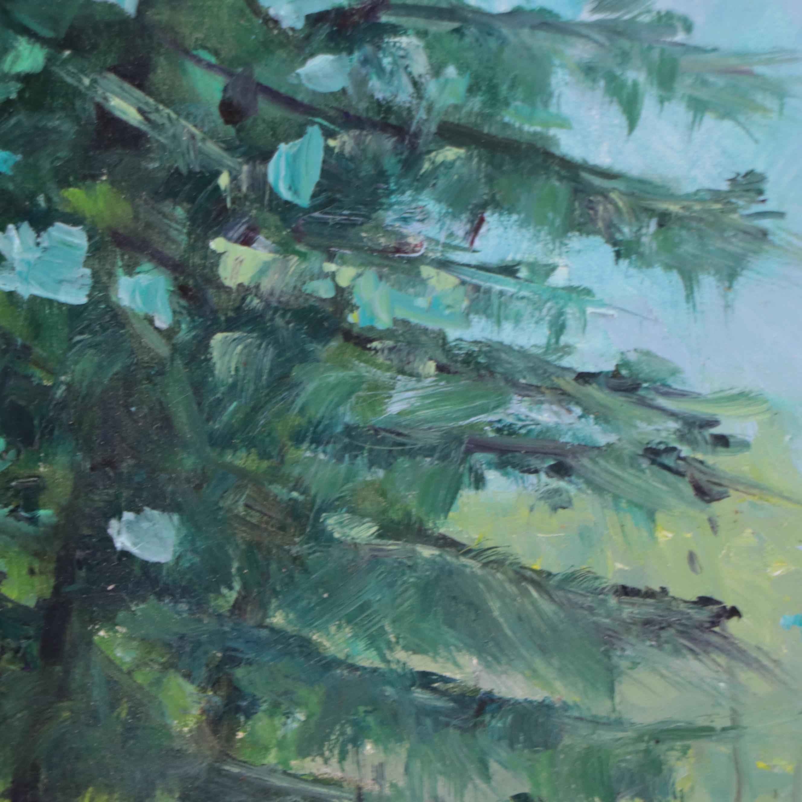 Susan Grier Oil Painting "Spring Grove," 21st Century