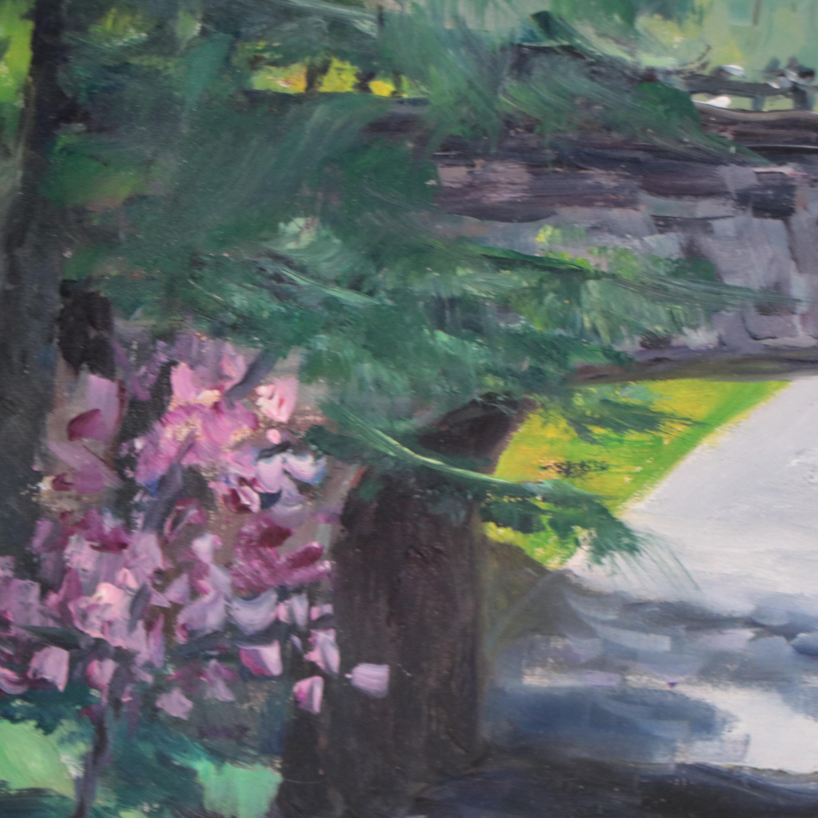 Susan Grier Oil Painting "Spring Grove," 21st Century