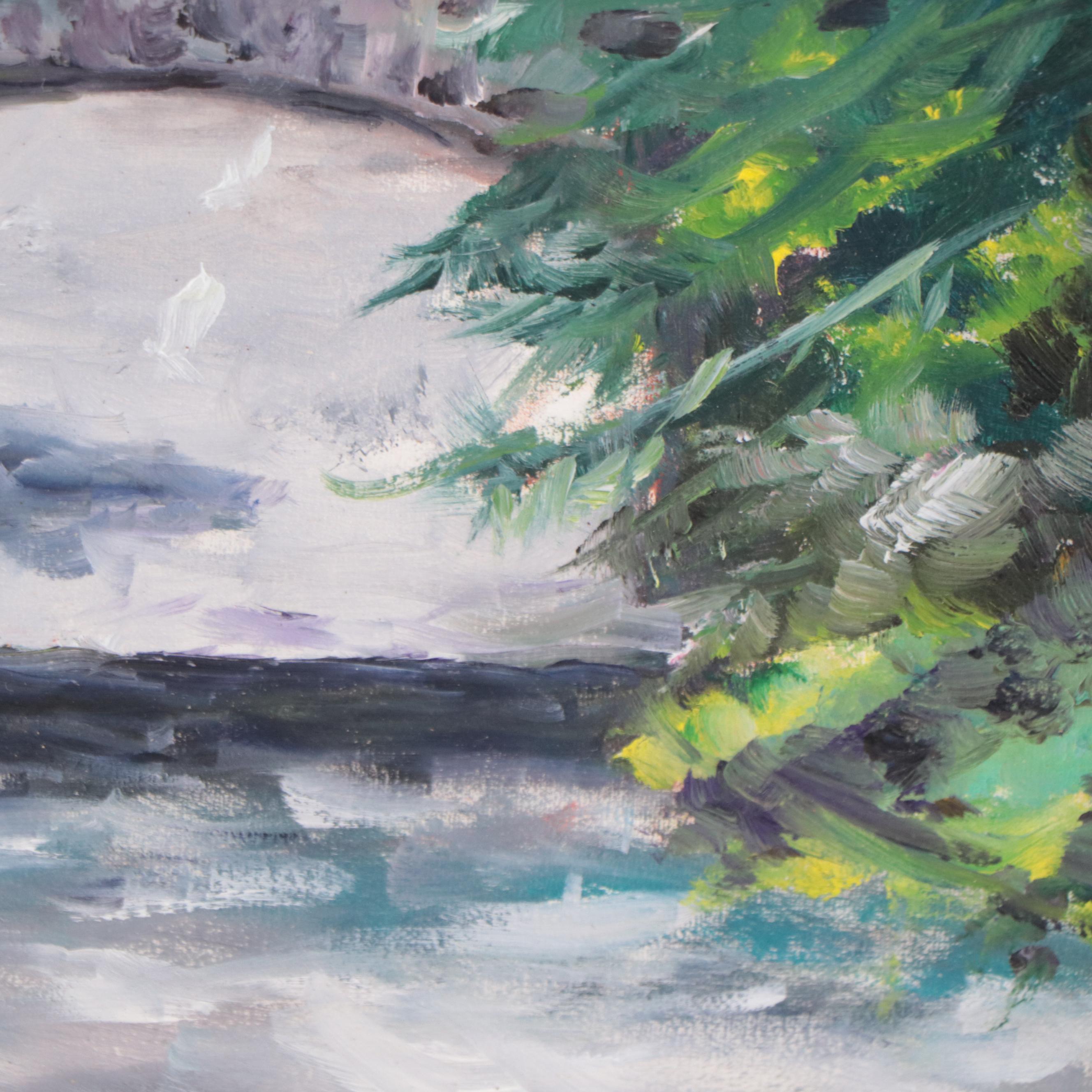 Susan Grier Oil Painting "Spring Grove," 21st Century