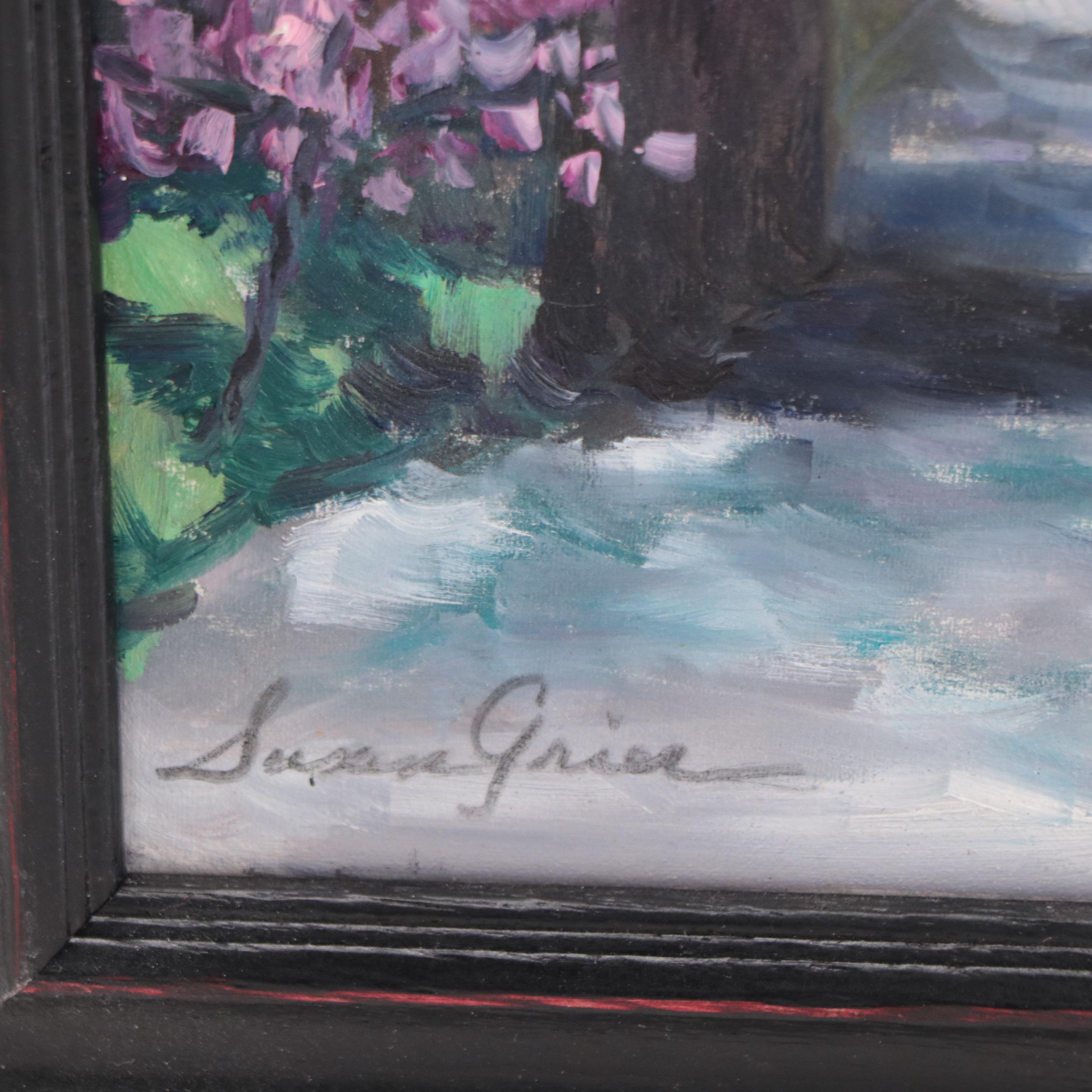 Susan Grier Oil Painting "Spring Grove," 21st Century