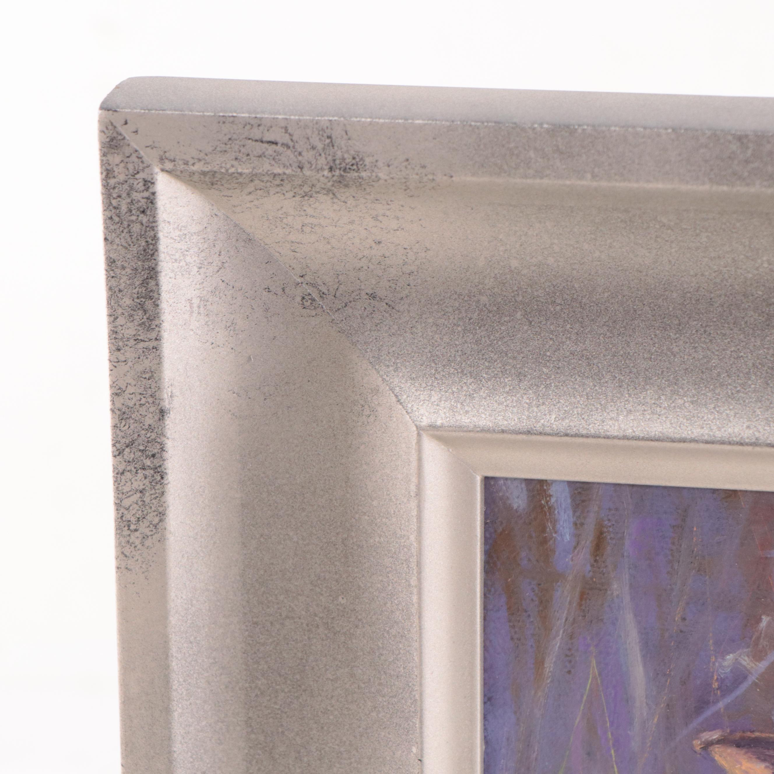 Susan Grier Oil Painting of Sheep in Snow, 21st Century