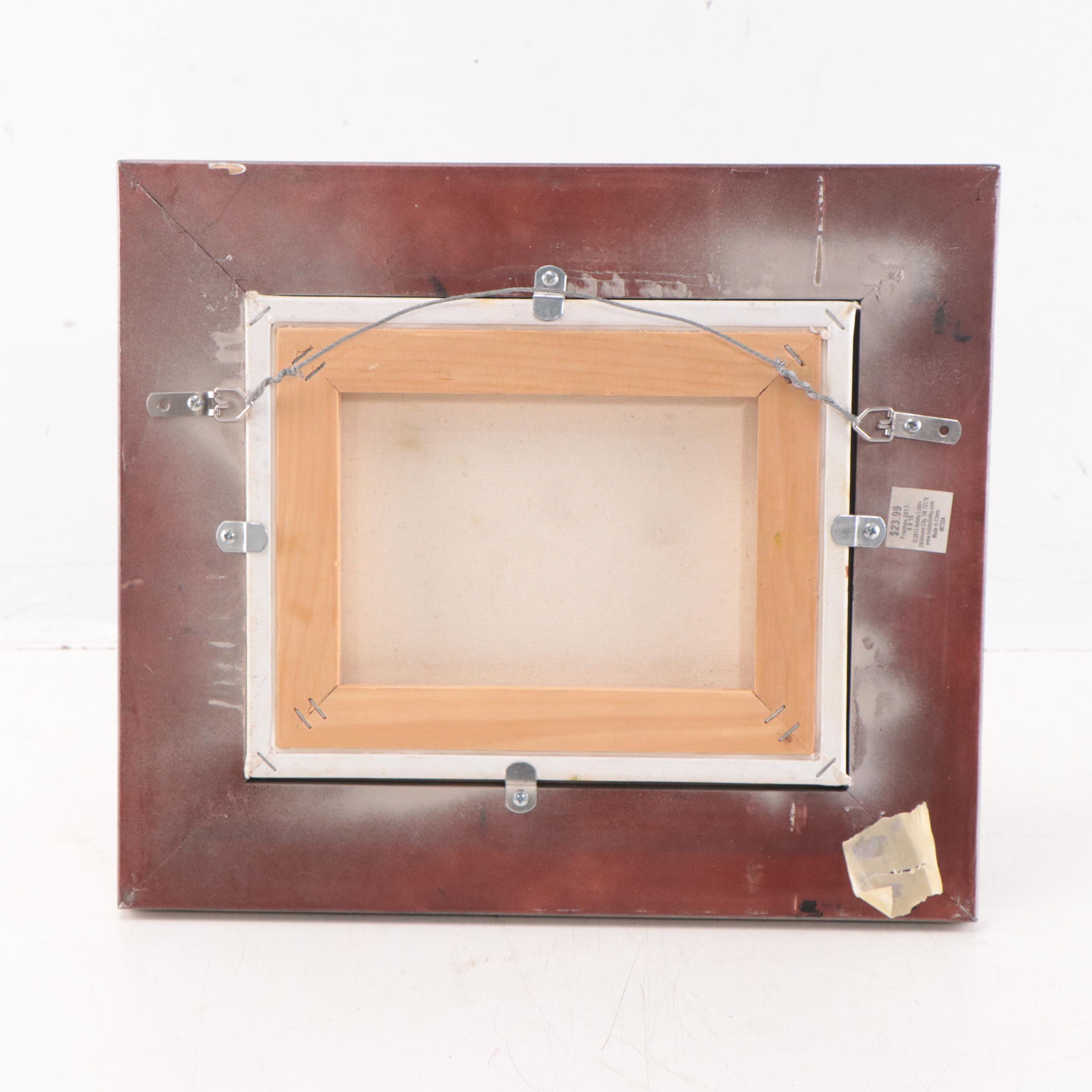 Susan Grier Oil Painting of Sheep in Snow, 21st Century