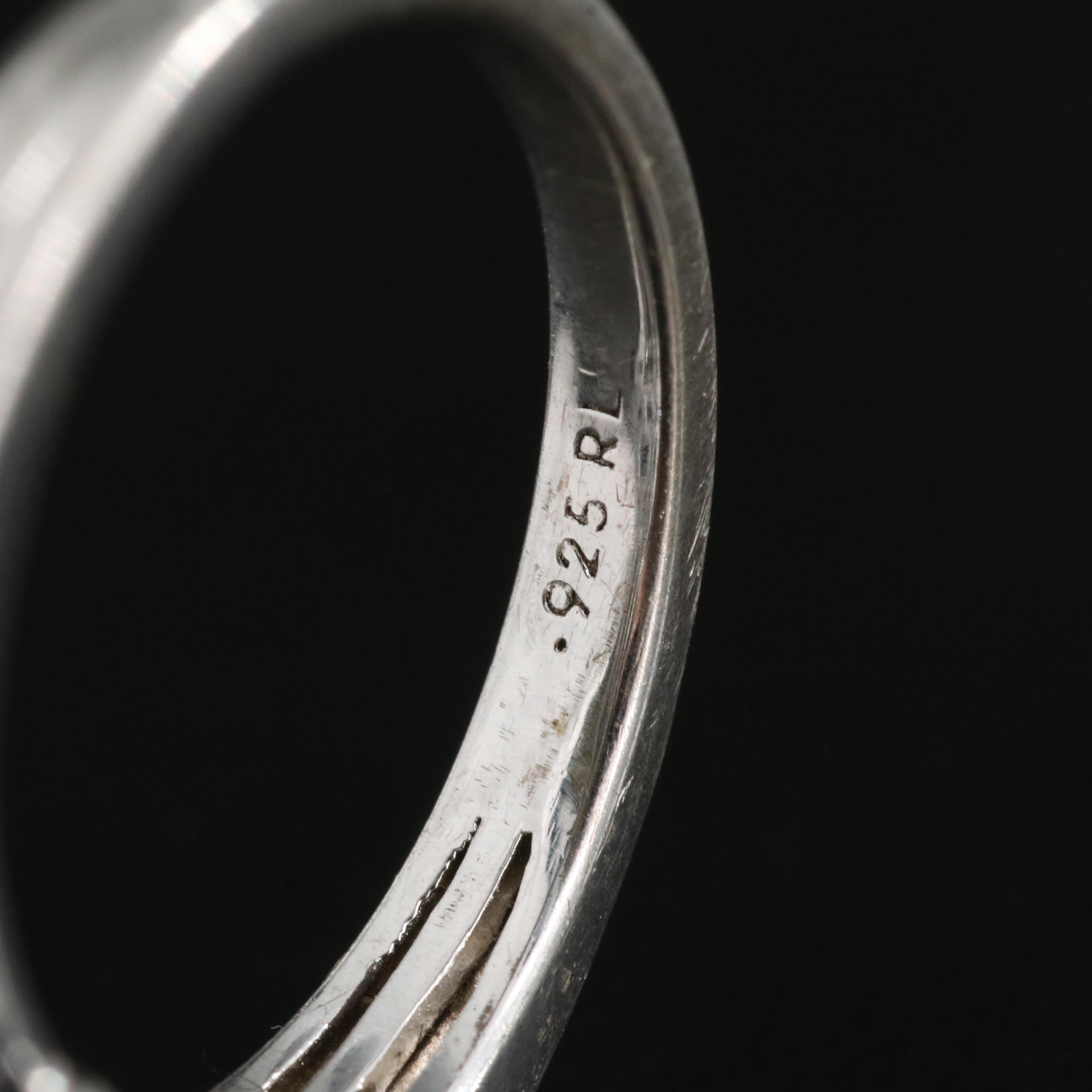 Sapphire Ring with Diamond Accents in Sterling