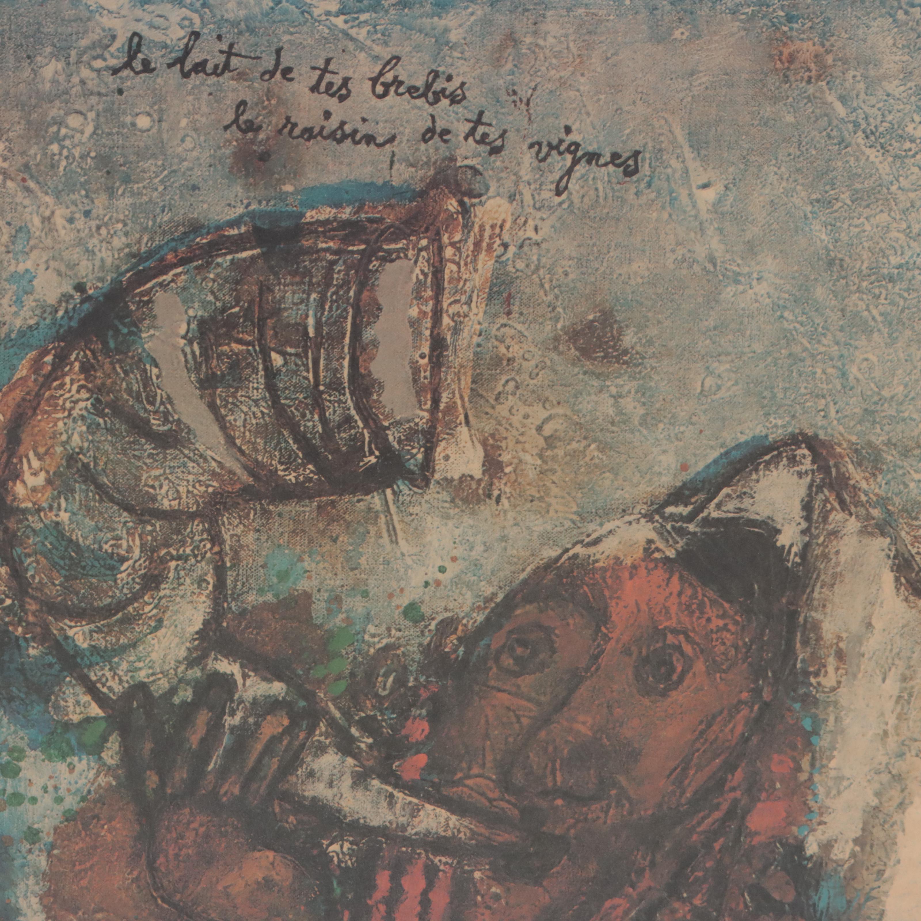 Offset Lithograph After Théo Tobiasse "Ram's Horn," 21st Century