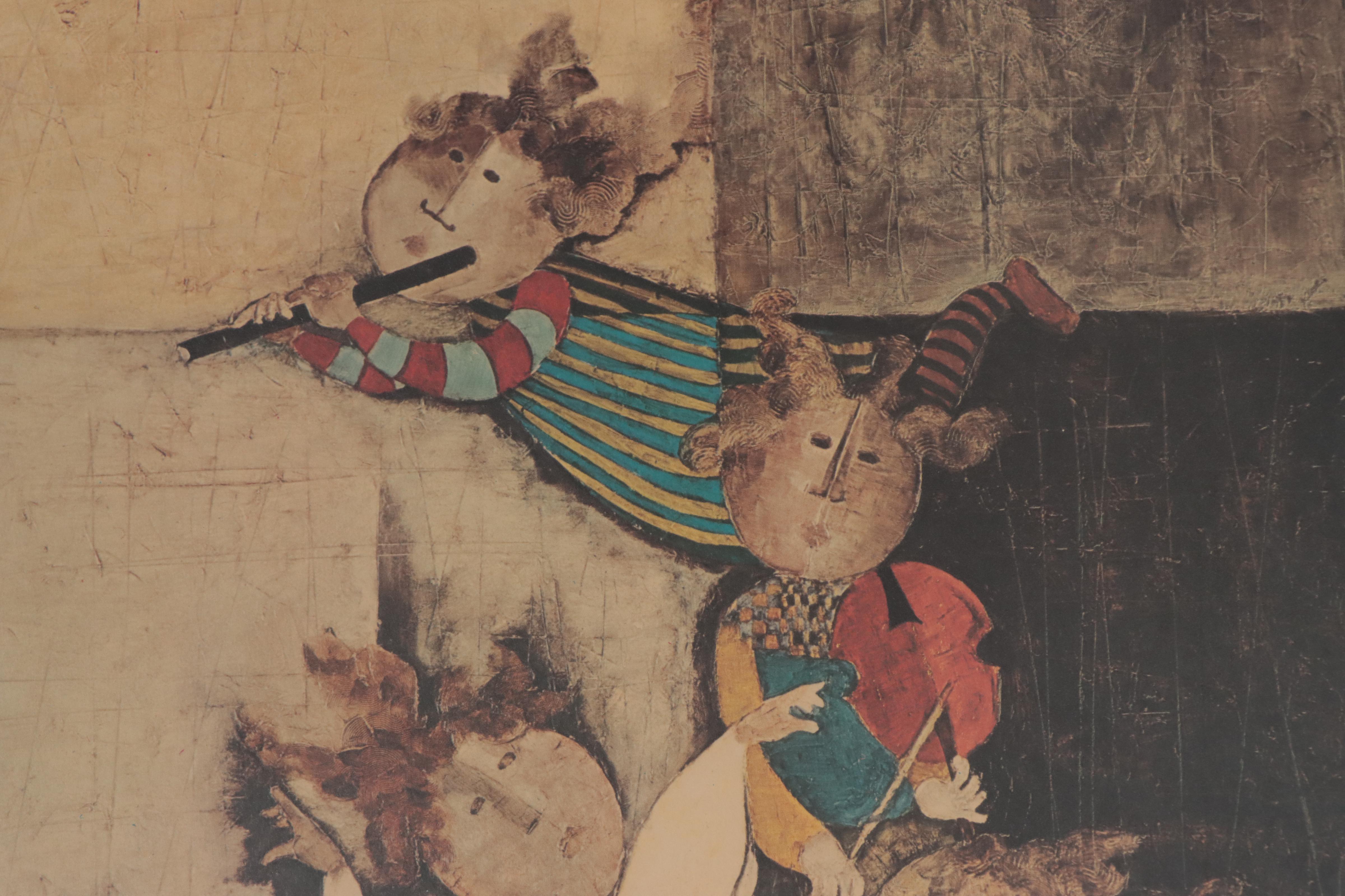 Offset Lithograph After Graciela Rodo Boulanger of Musicians, 21st Century