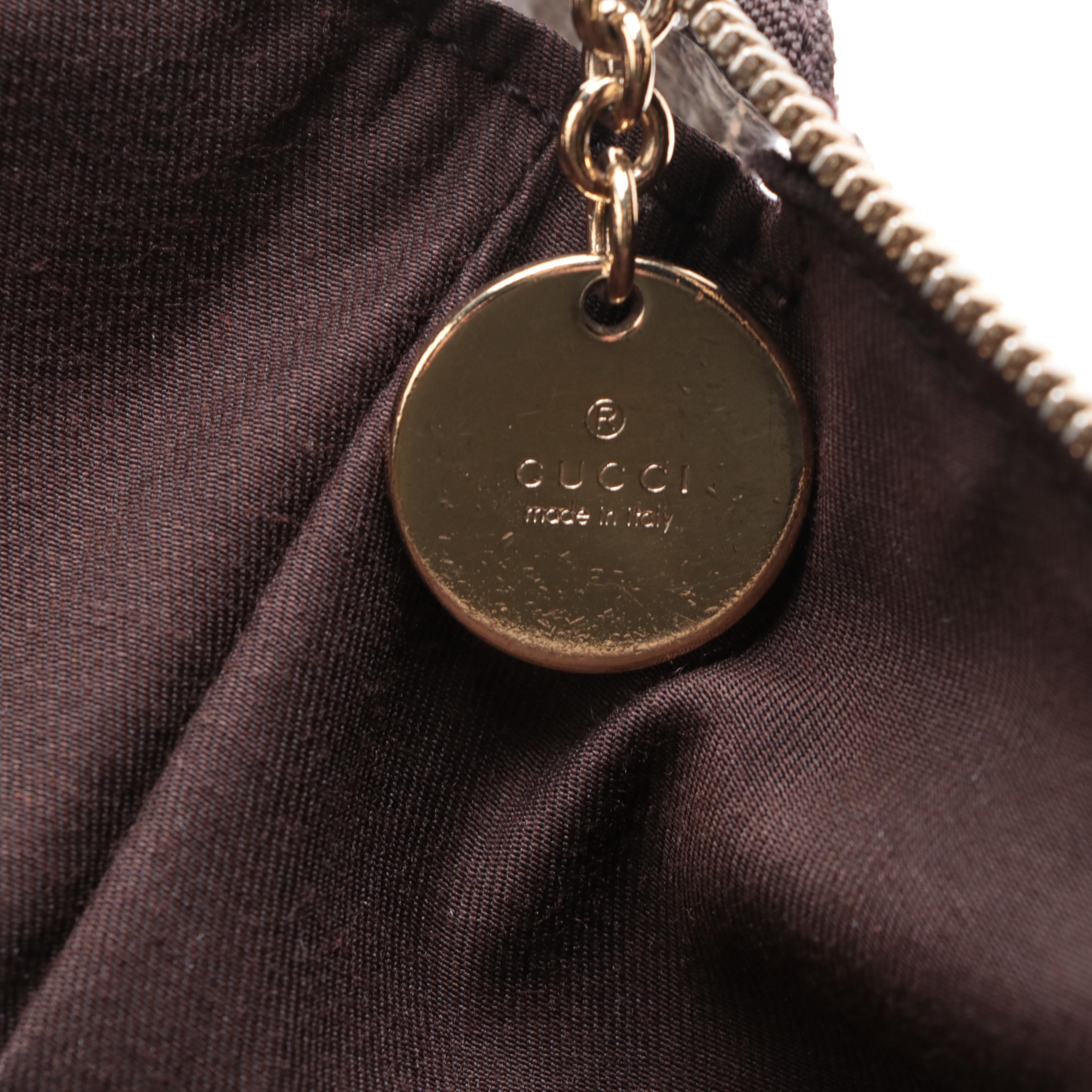 Gucci Horsebit Canvas and Leather Shoulder Bag