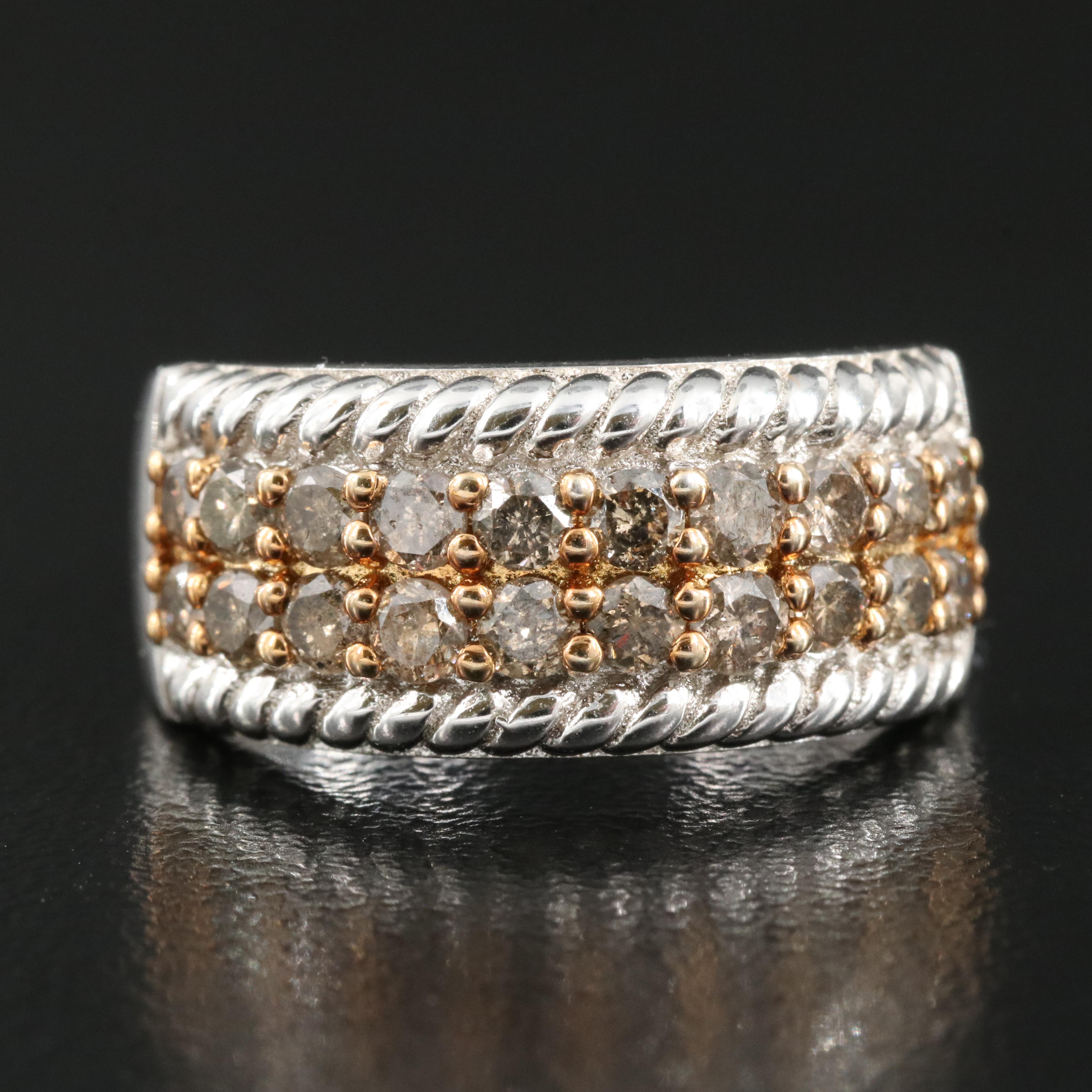 Diamond Band in Sterling