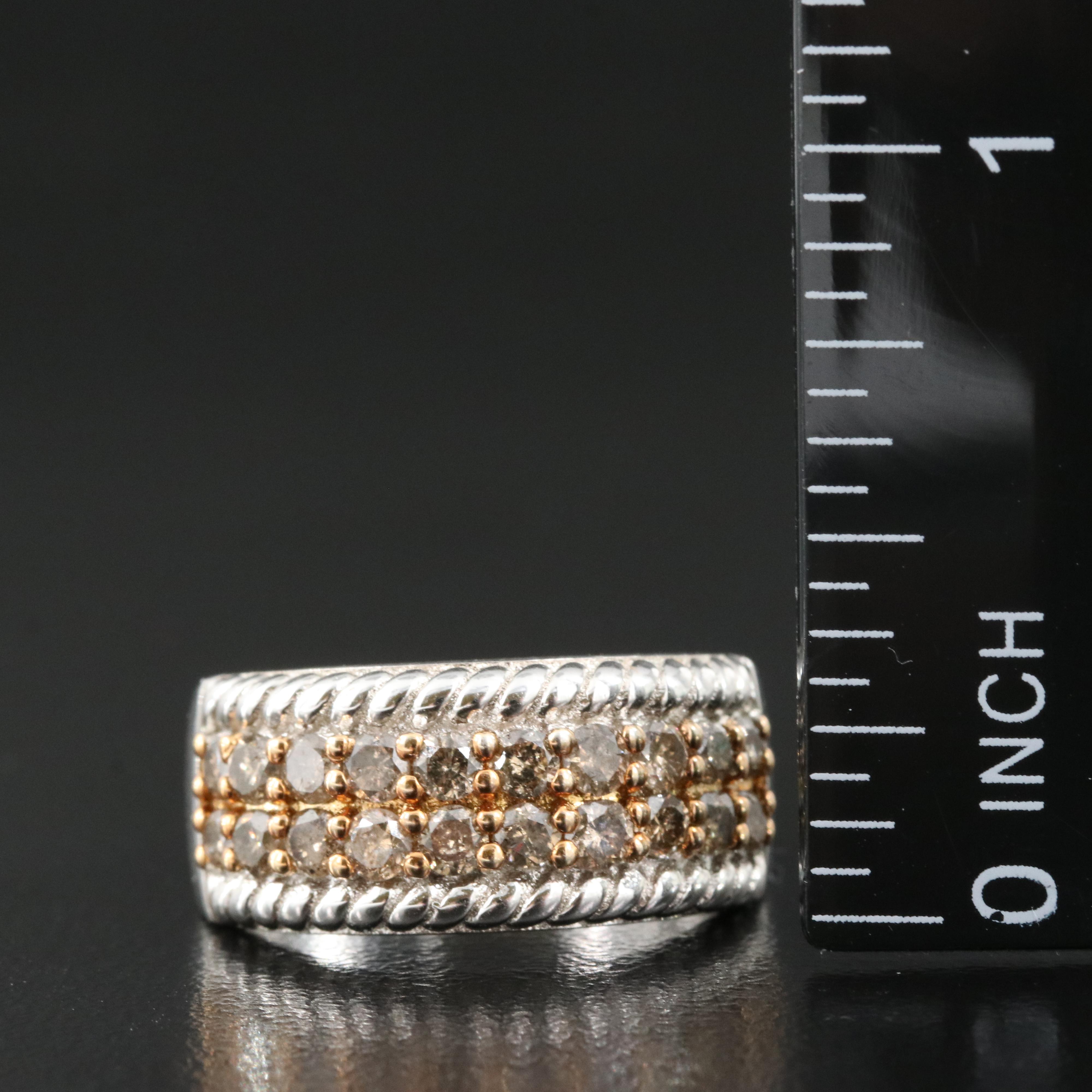 Diamond Band in Sterling