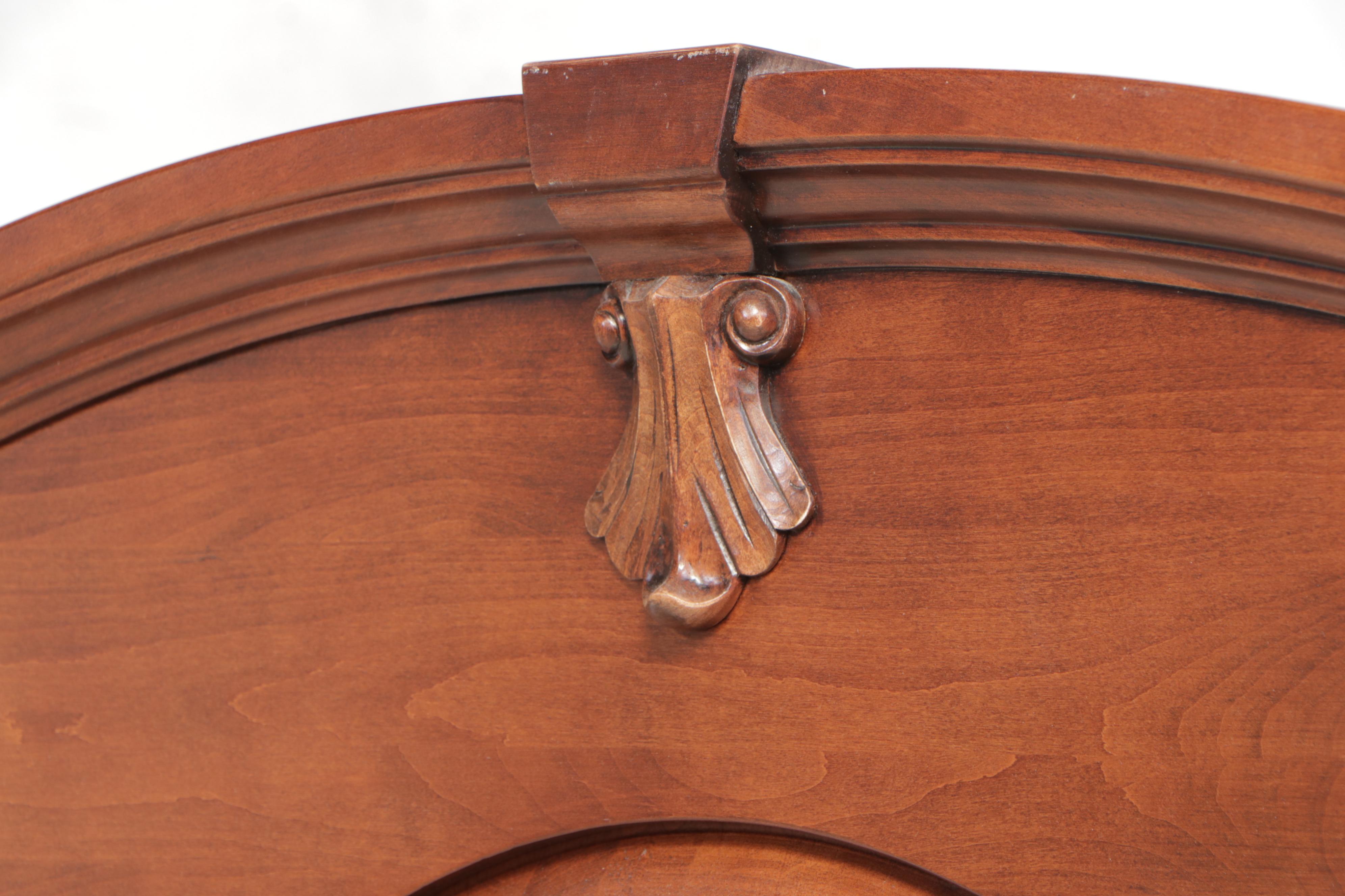 King Size Maple Bed Frame with Arched Raised-Panels