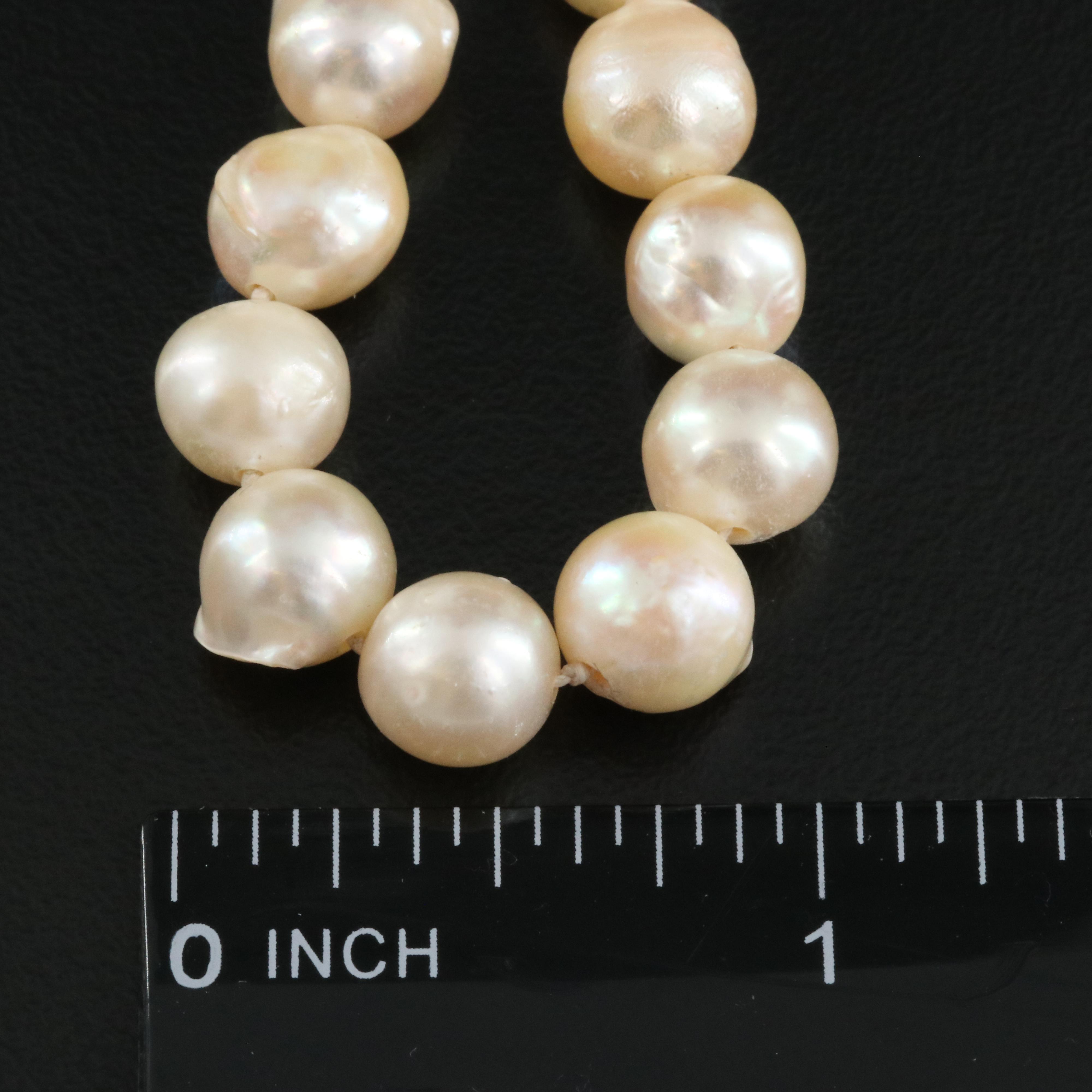 Baroque Pearl Necklaces with 14K Clasps