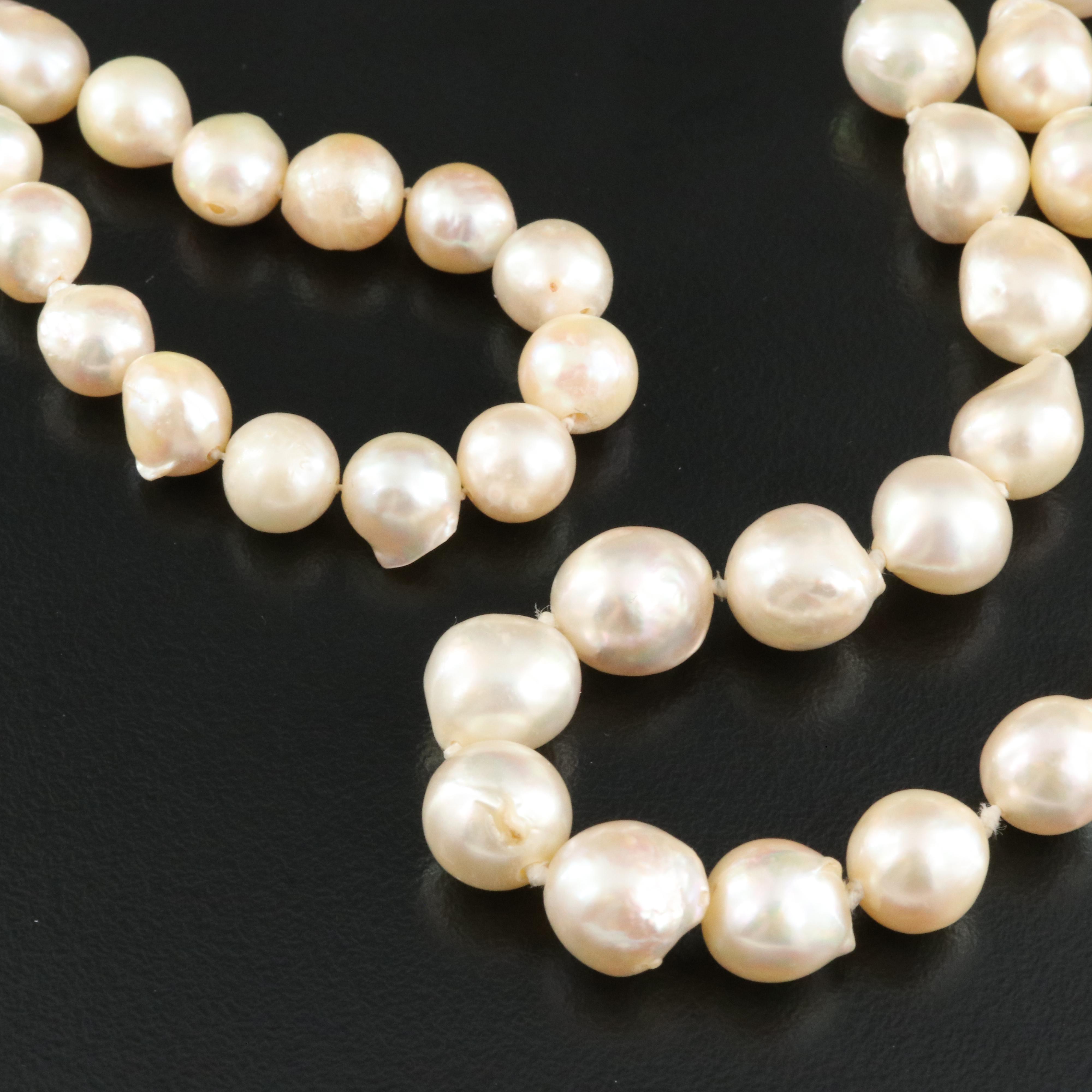Baroque Pearl Necklaces with 14K Clasps