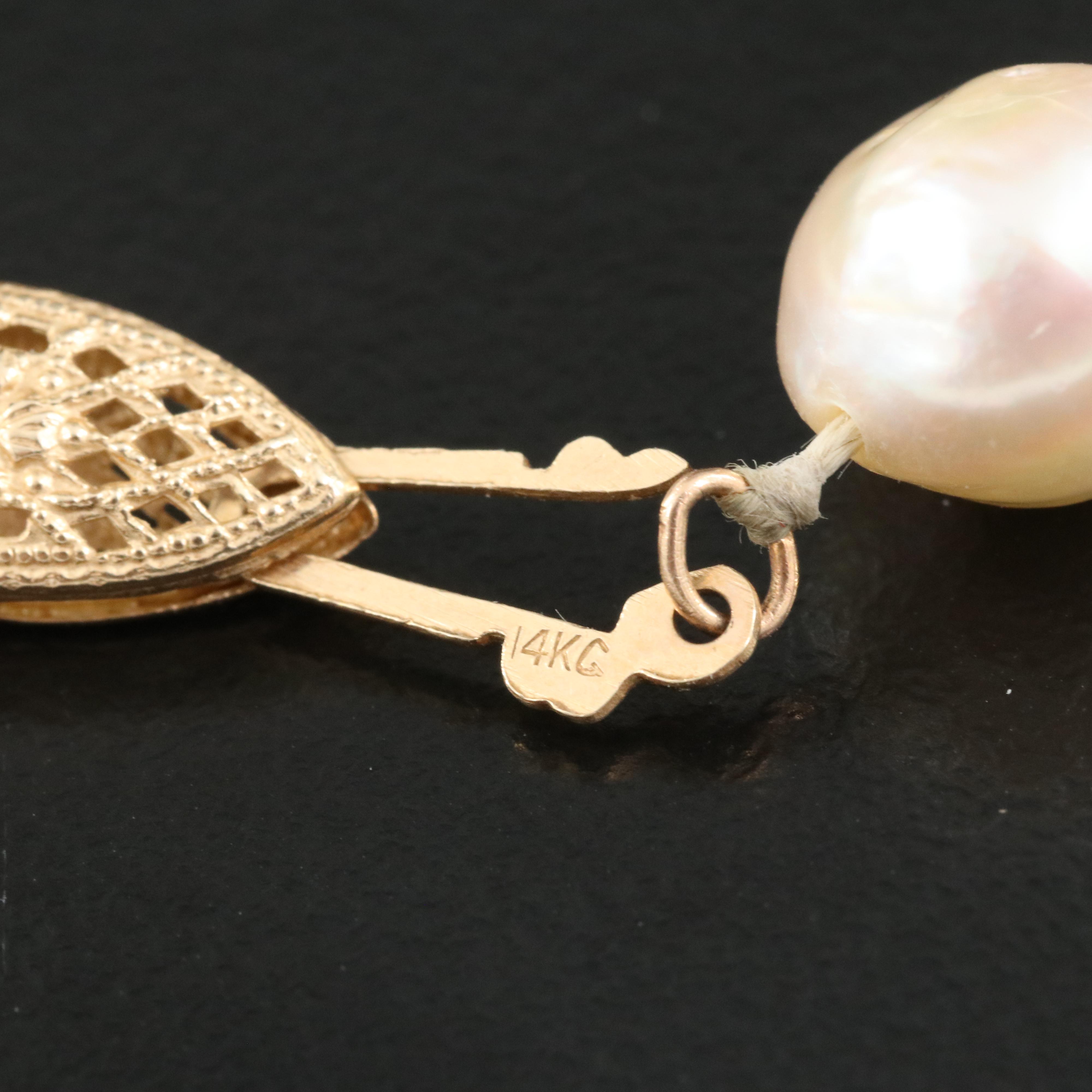 Baroque Pearl Necklaces with 14K Clasps
