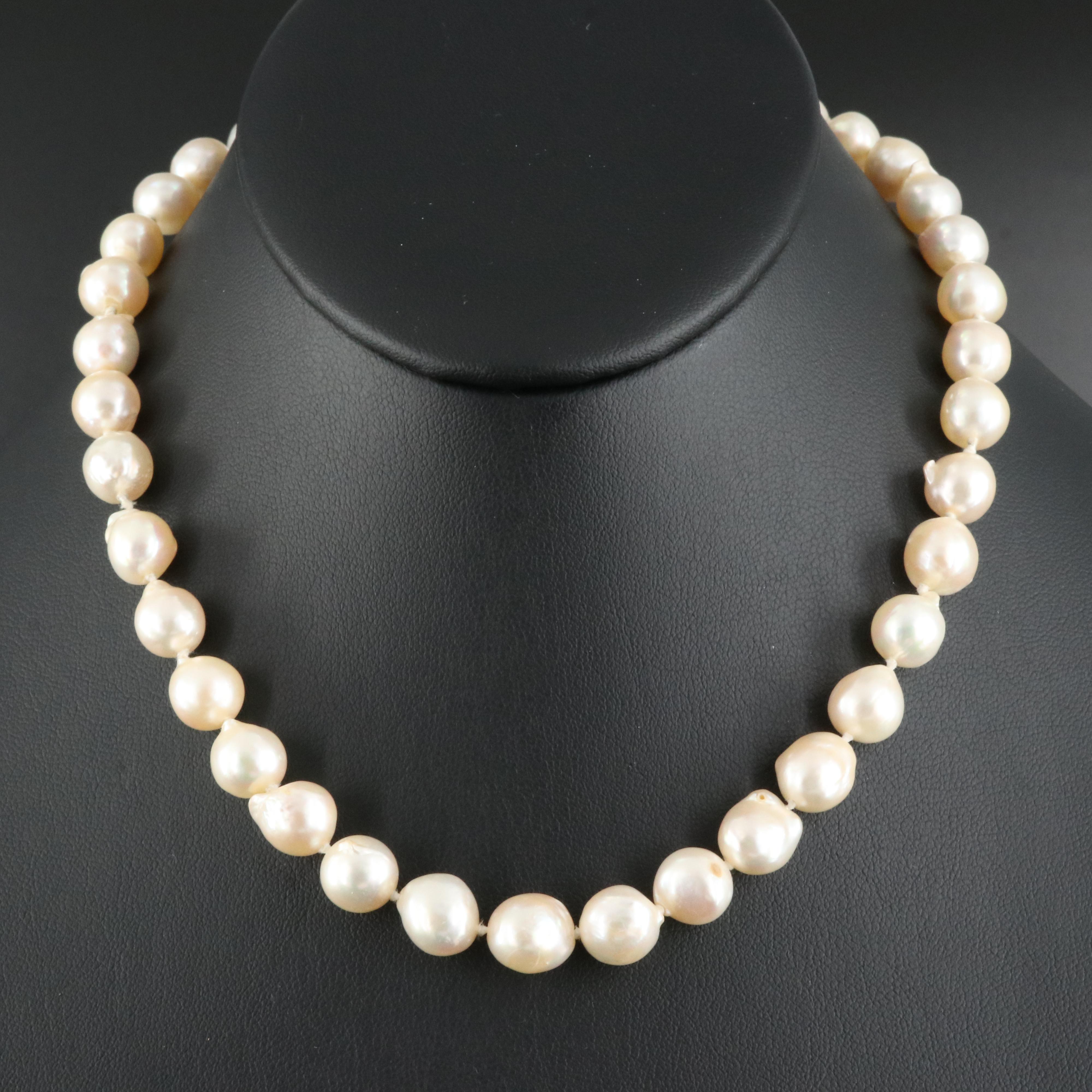 Baroque Pearl Necklaces with 14K Clasps