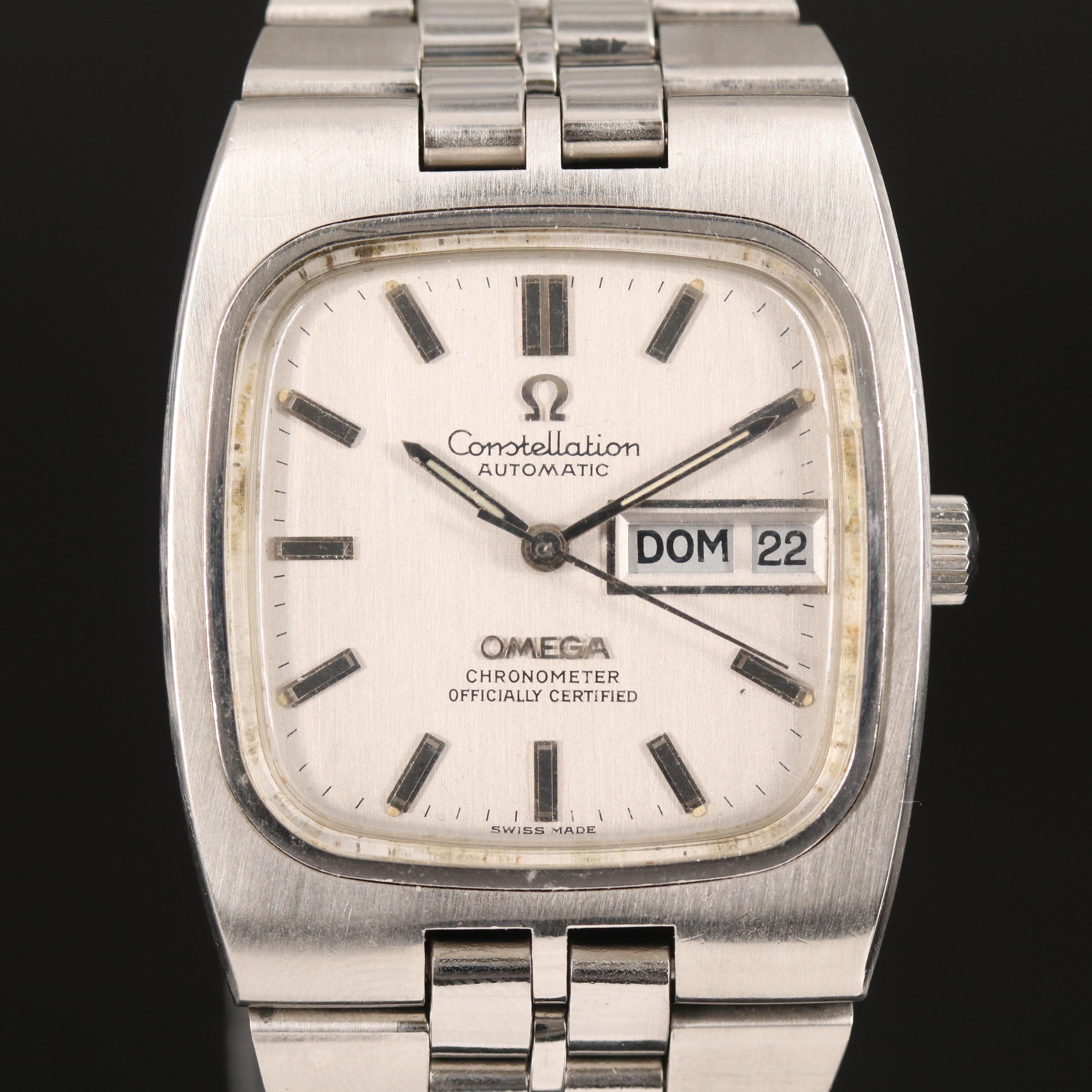 Omega Constellation Automatic Stainless Steel Day/Date Watch