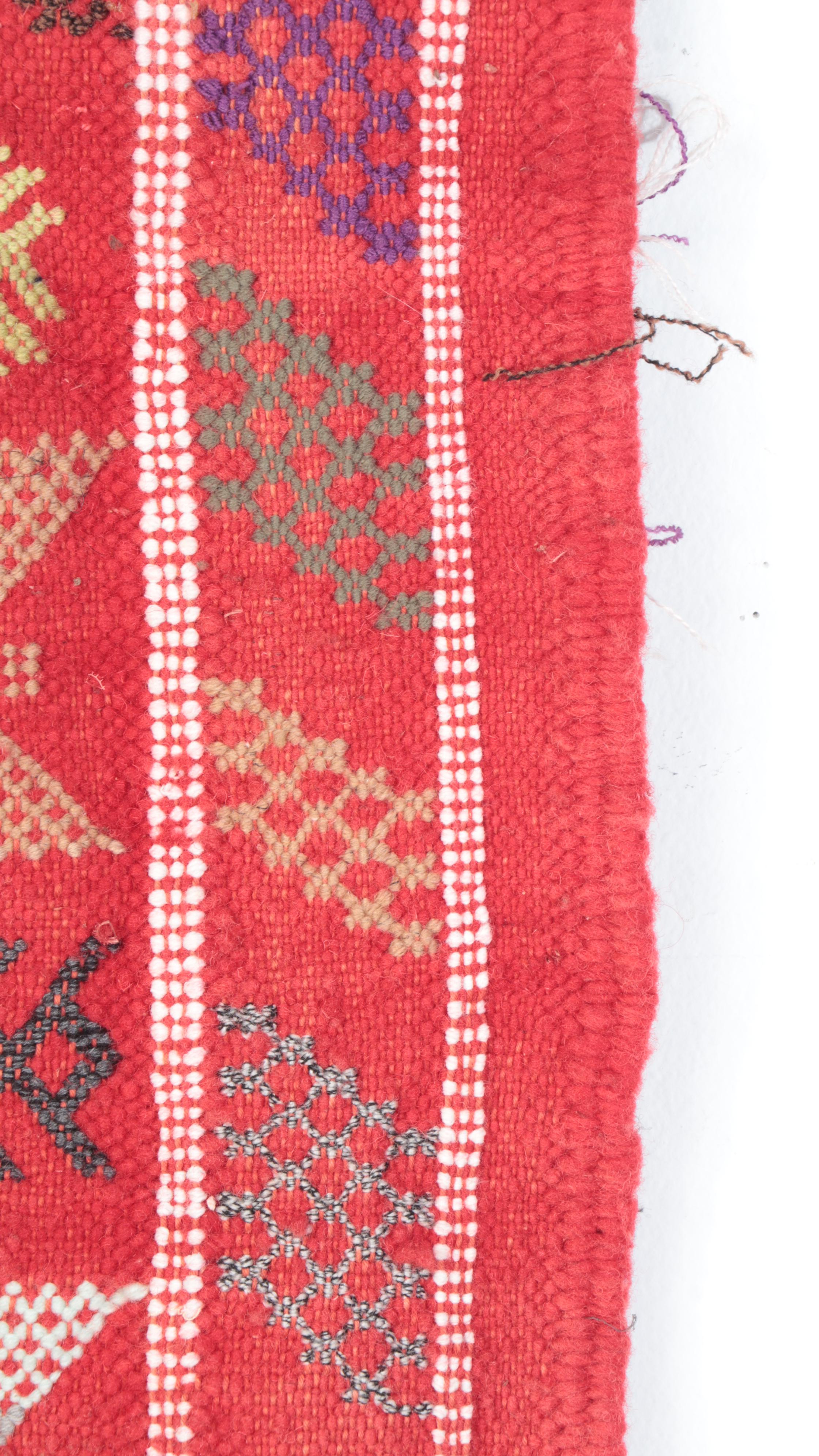 Handwoven Moroccan Zemmour Wool Wall Hanging