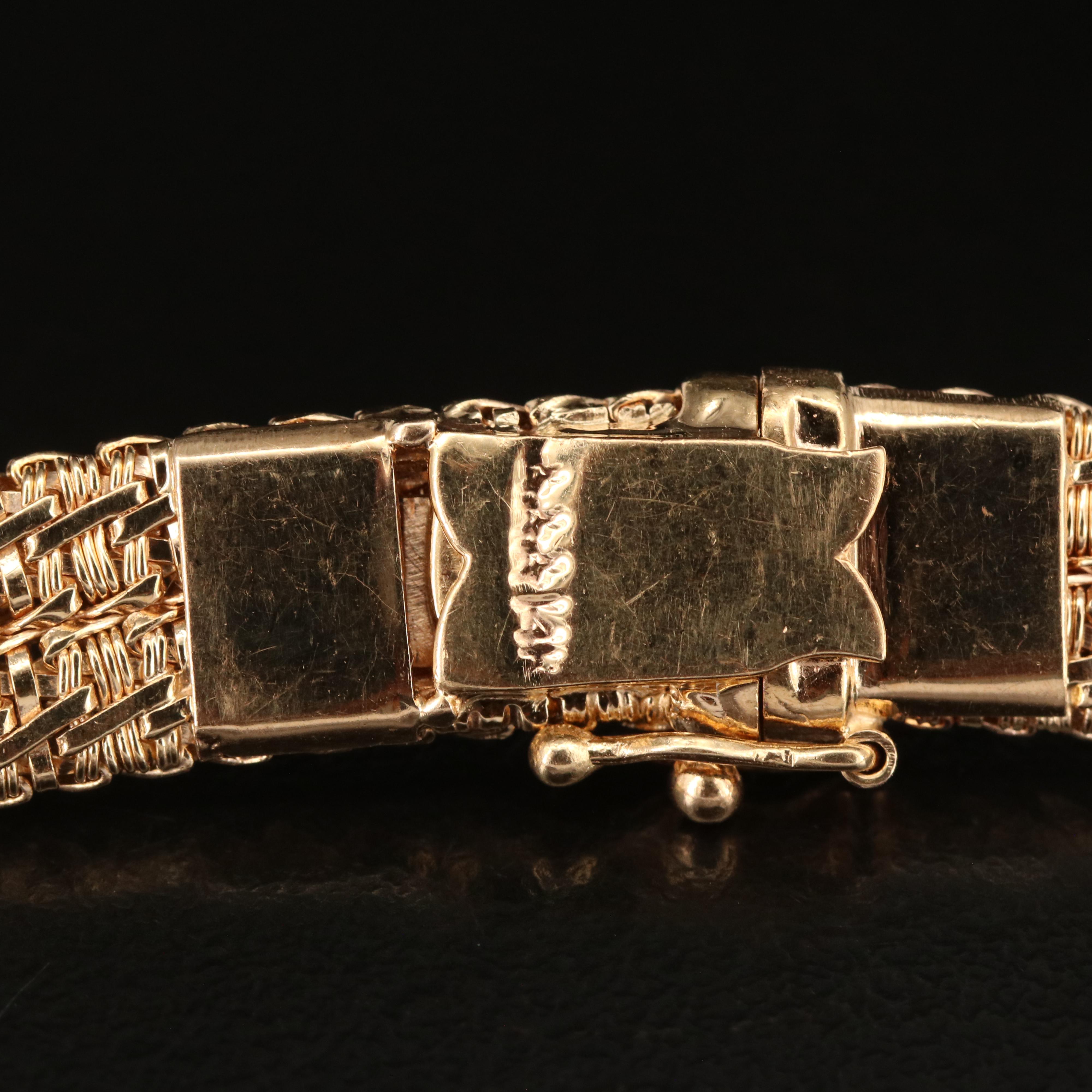 14K Basket Weave Choker Necklace